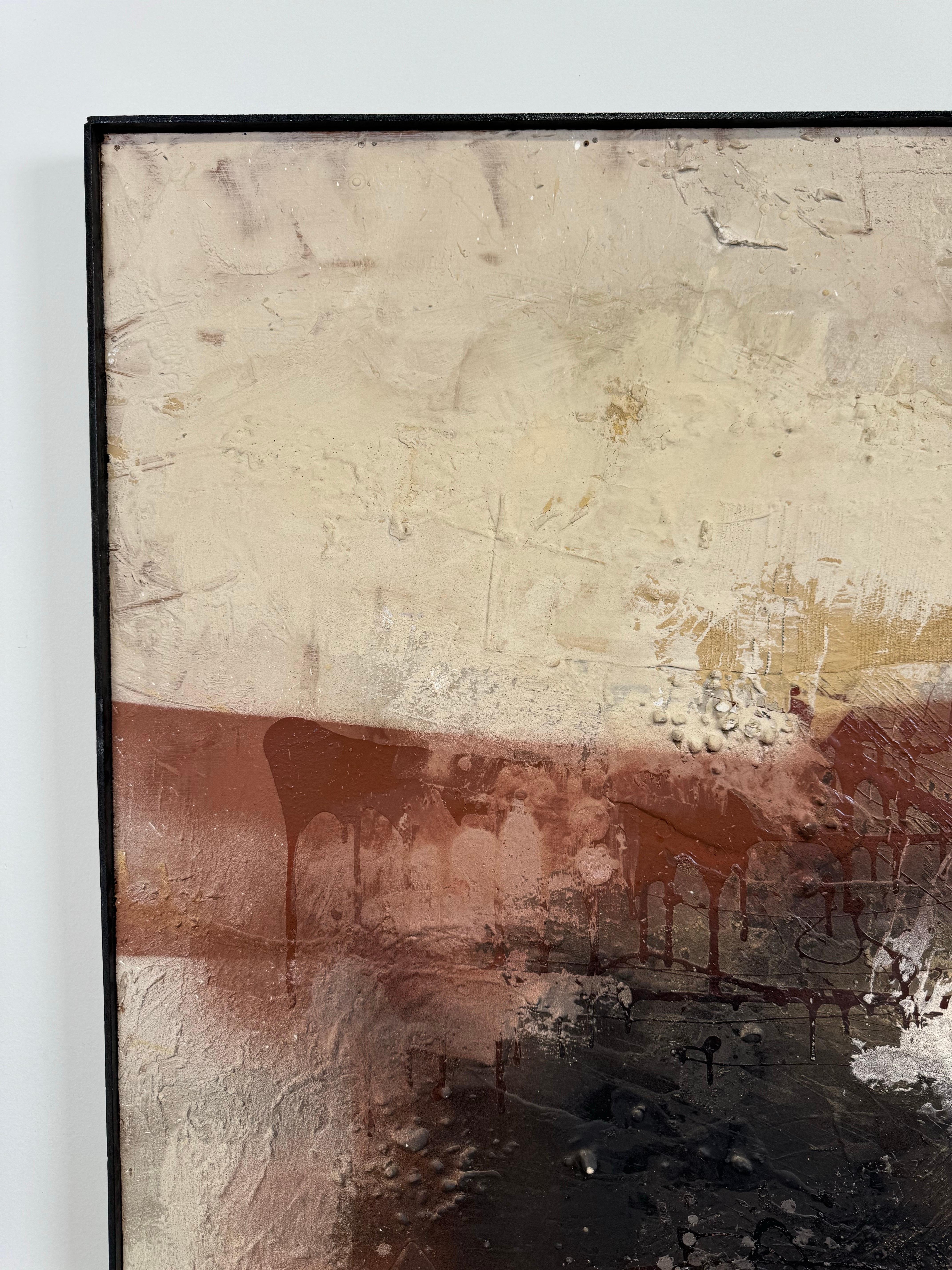Shingo Kusuda painting 'Eggcrates', 1962 In Good Condition For Sale In Dallas, TX