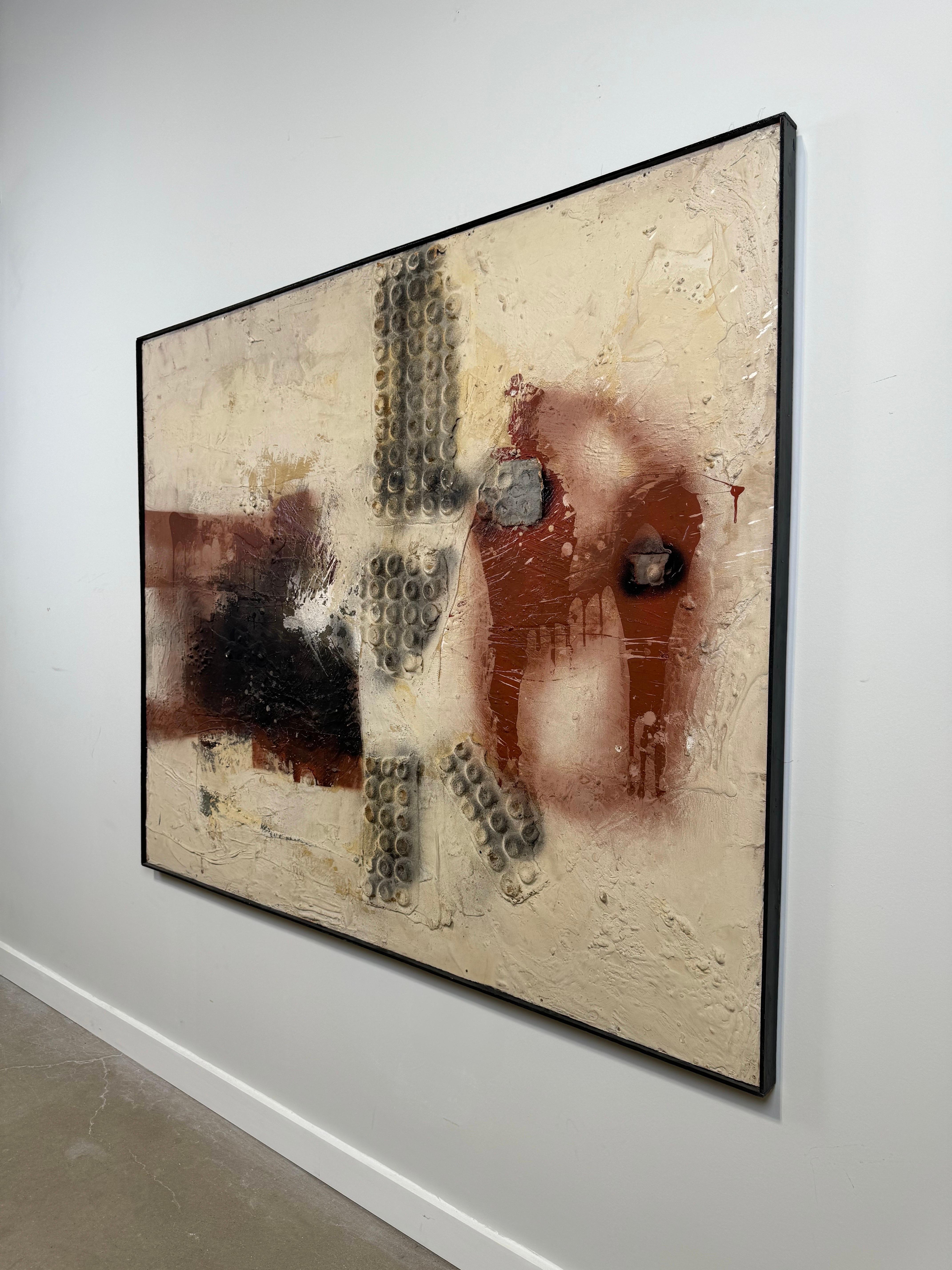 Canvas Shingo Kusuda painting 'Eggcrates', 1962 For Sale