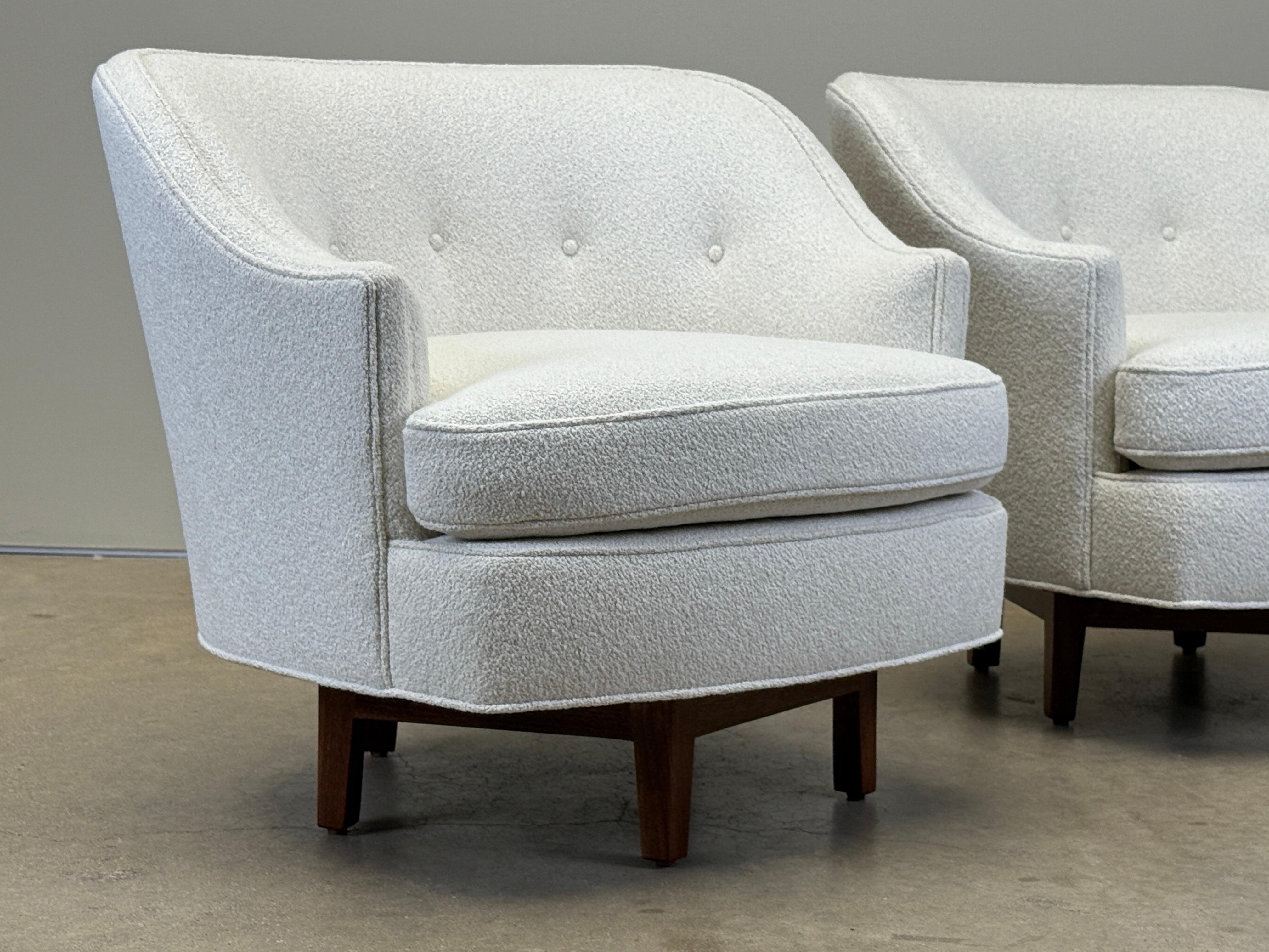 Pair of Swivel Chairs by Edward Wormley for Dunbar For Sale 7