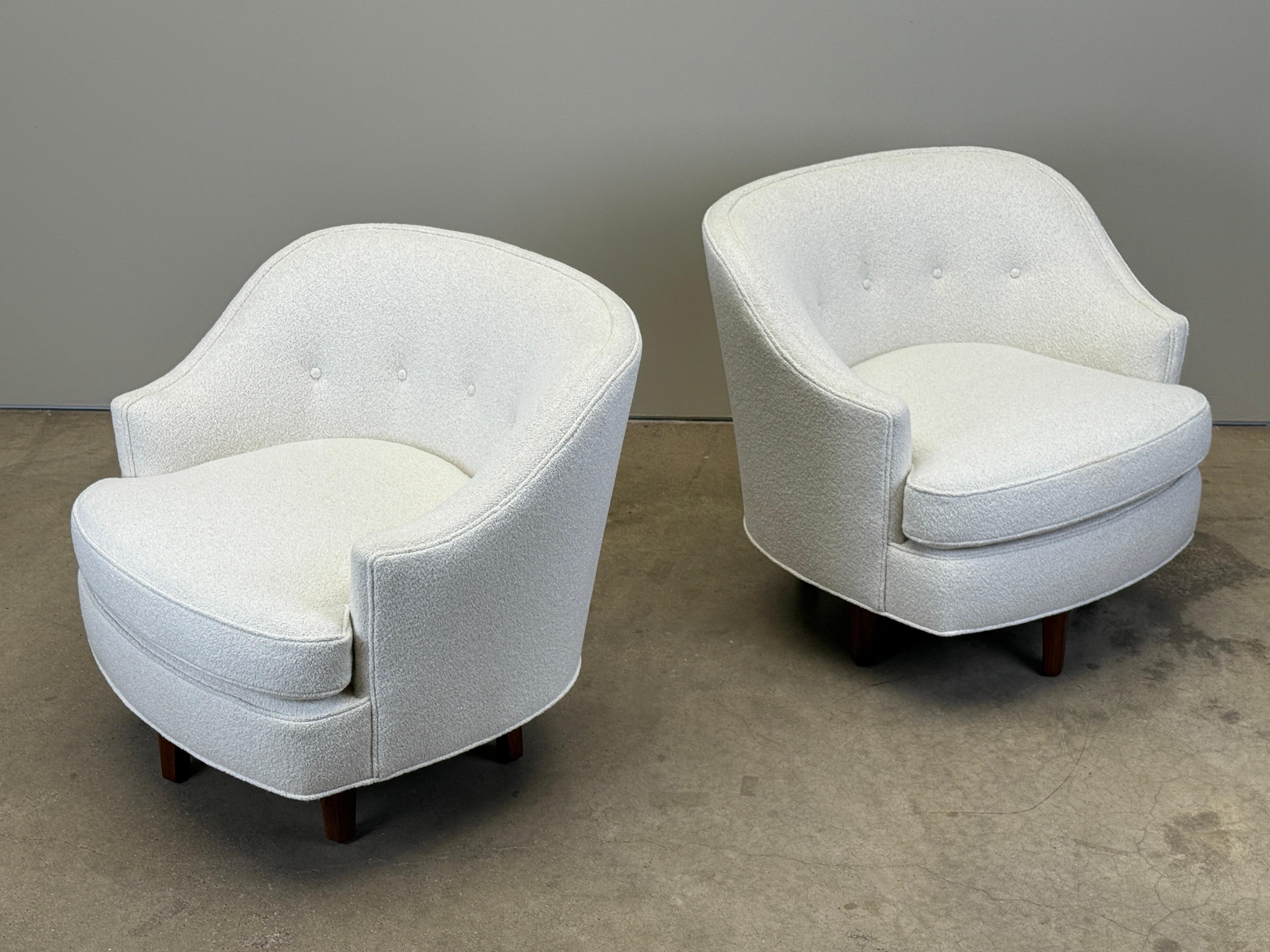 Pair of Swivel Chairs by Edward Wormley for Dunbar For Sale 9