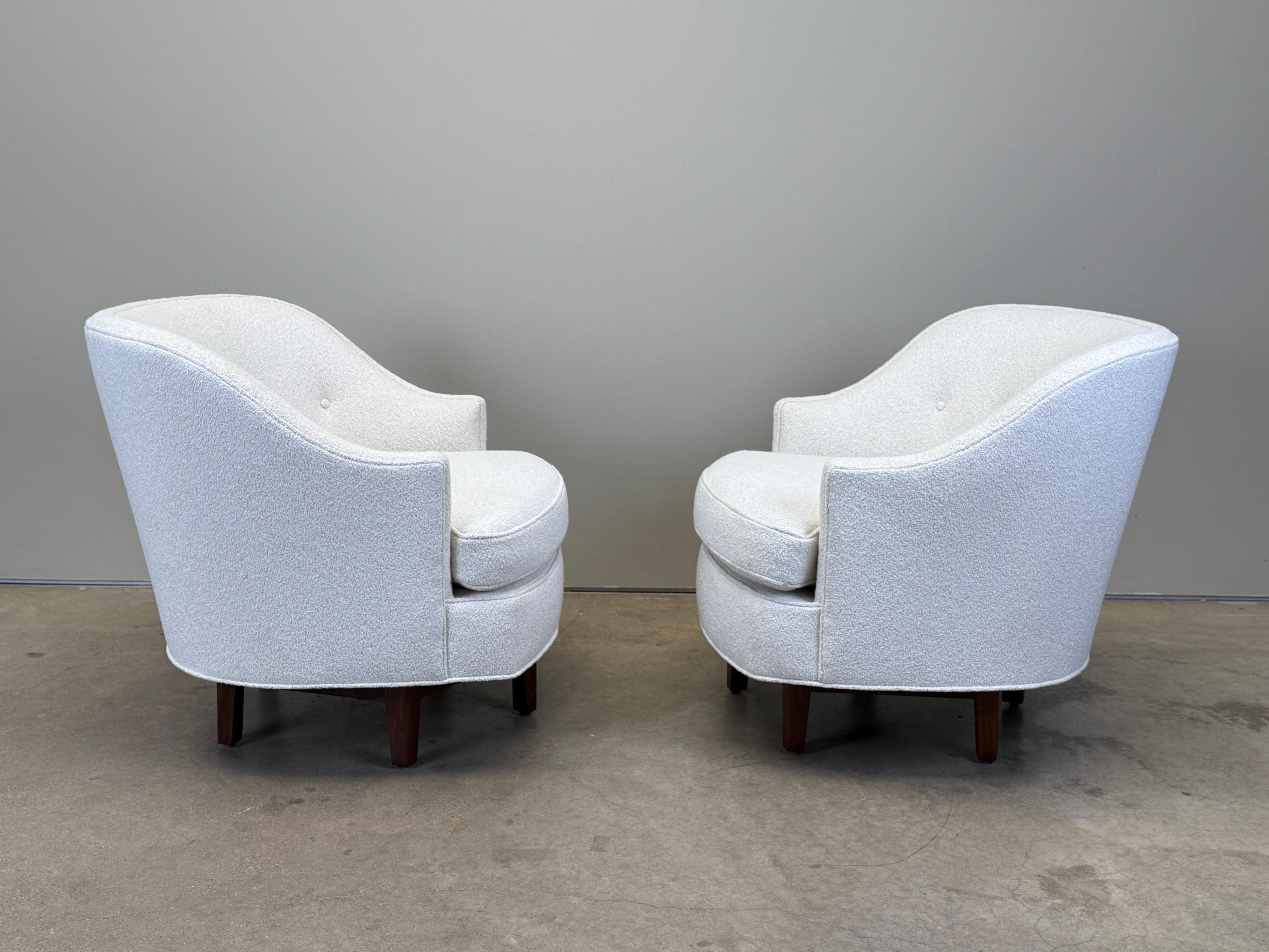 Pair of Swivel Chairs by Edward Wormley for Dunbar For Sale 10