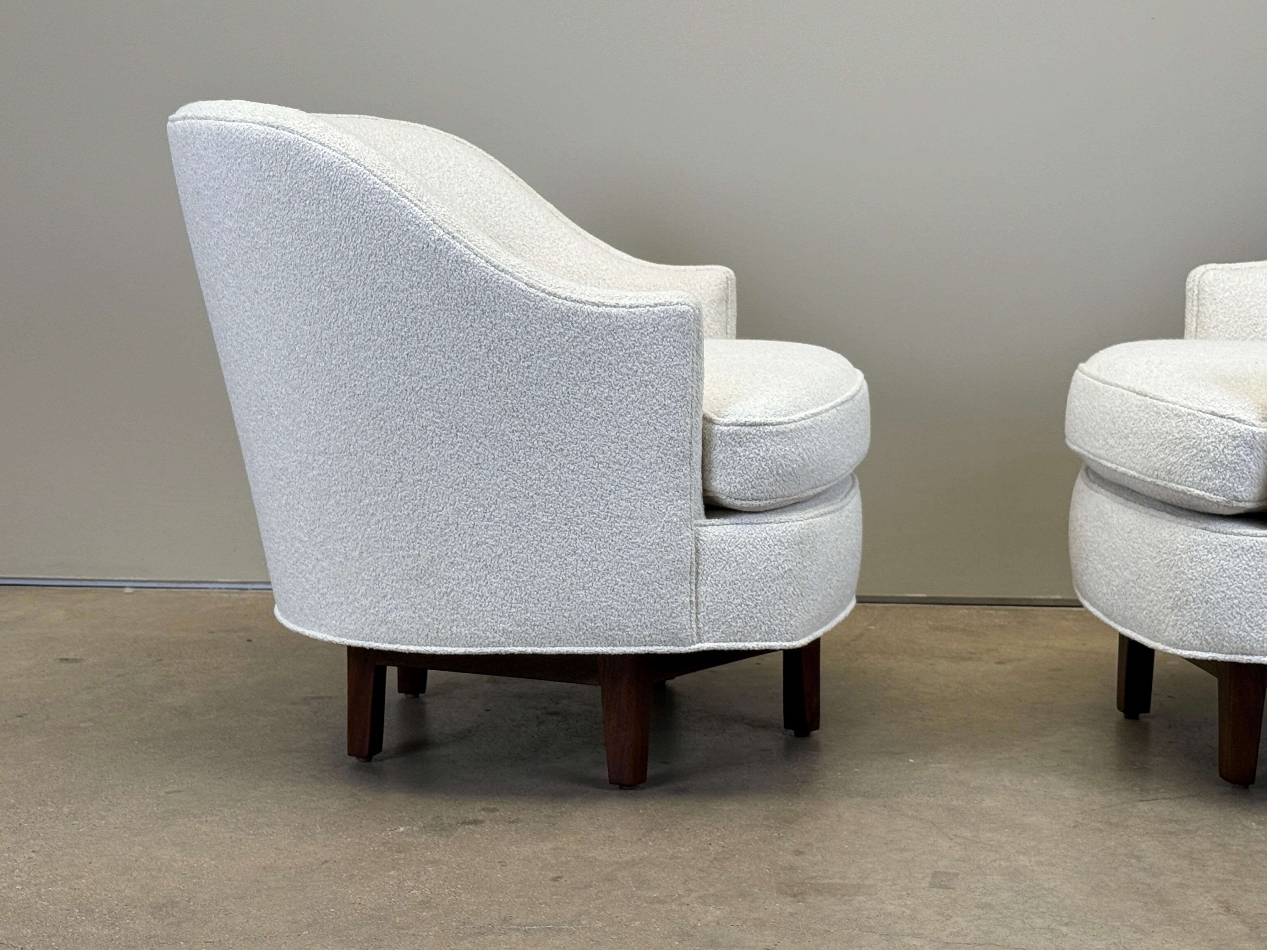 Pair of Swivel Chairs by Edward Wormley for Dunbar For Sale 13