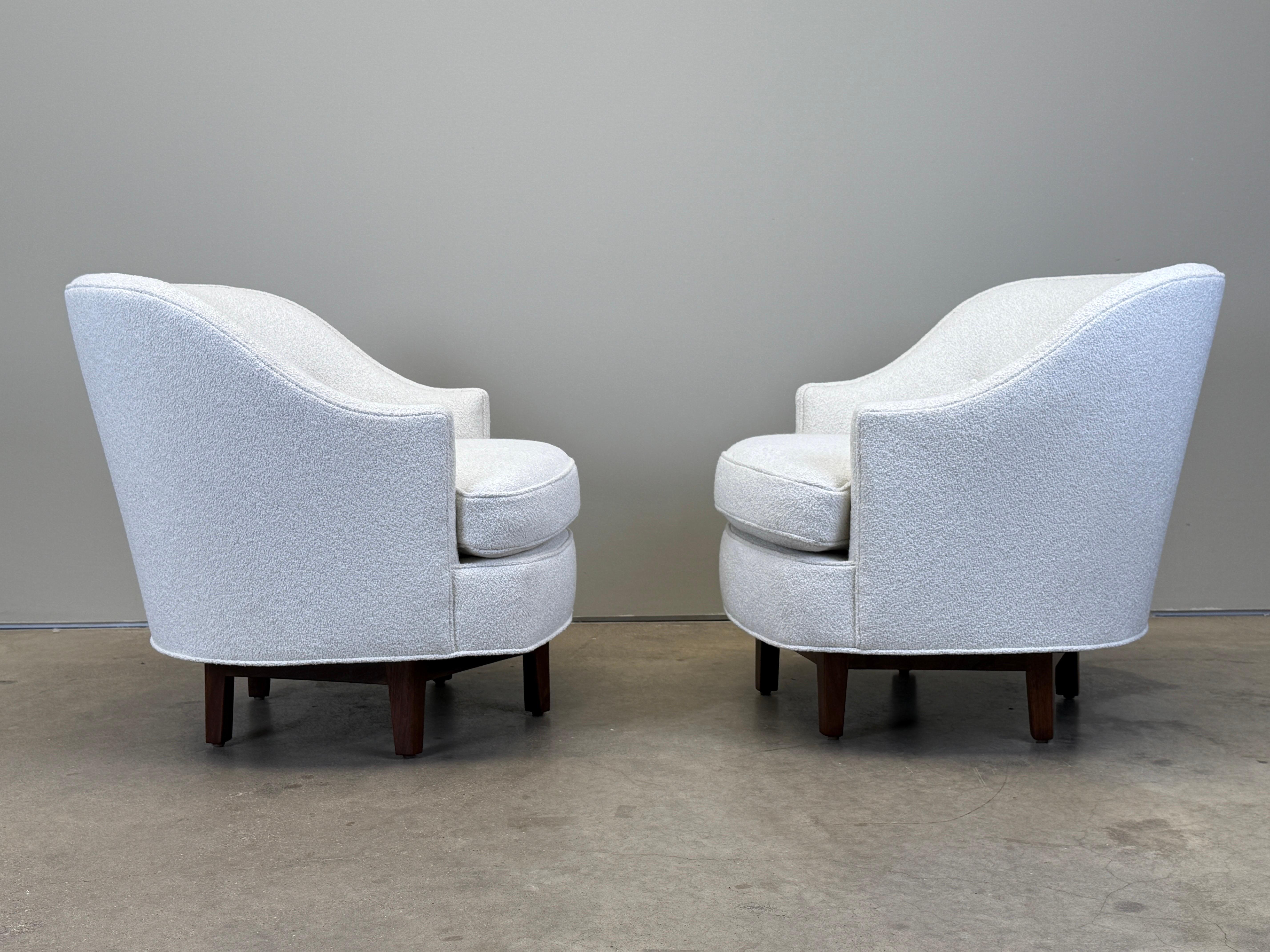 Pair of Swivel Chairs by Edward Wormley for Dunbar For Sale 14