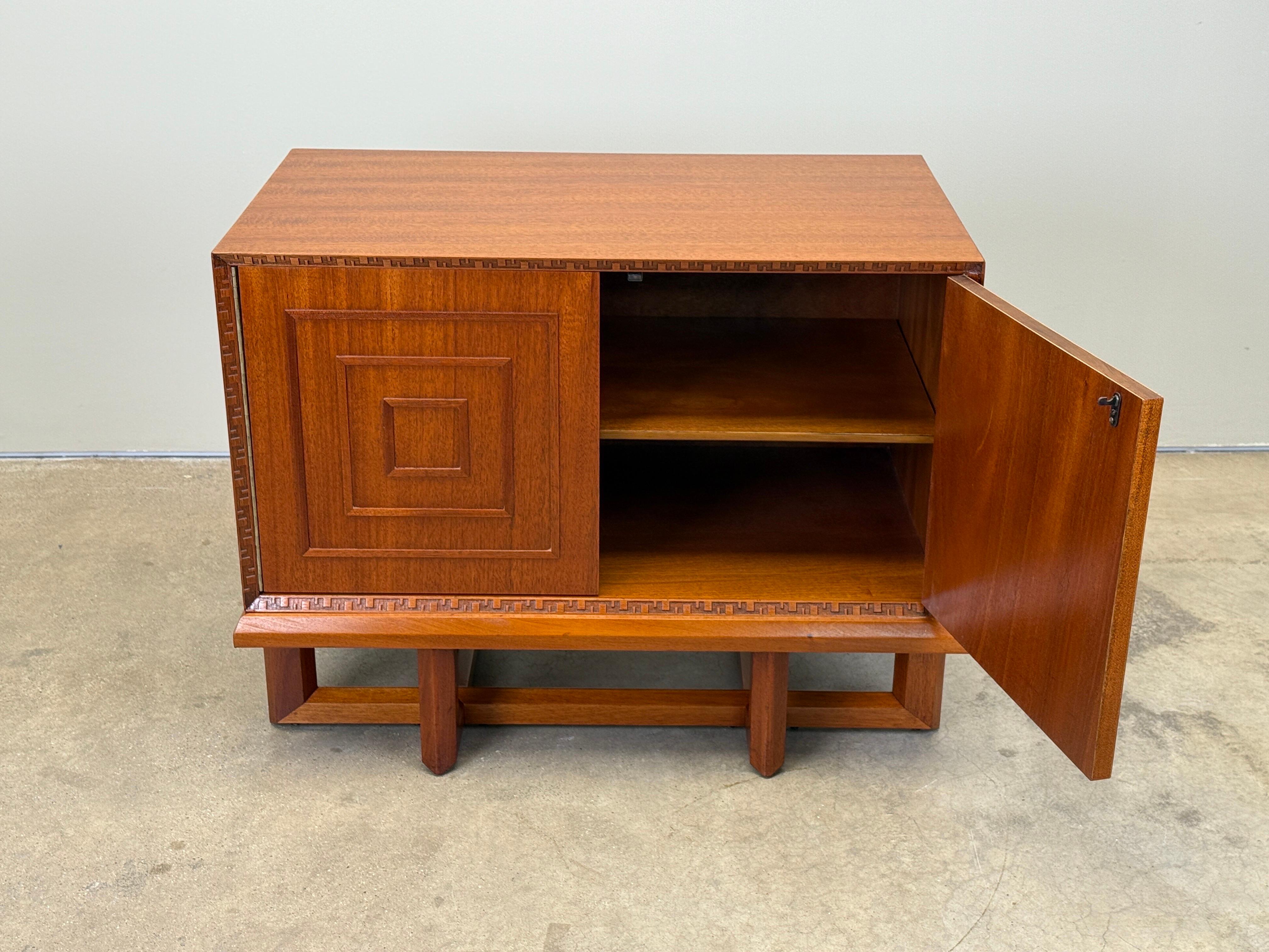 Mid-20th Century Frank Lloyd Wright Concentric Squares Cabinet for Henredon For Sale