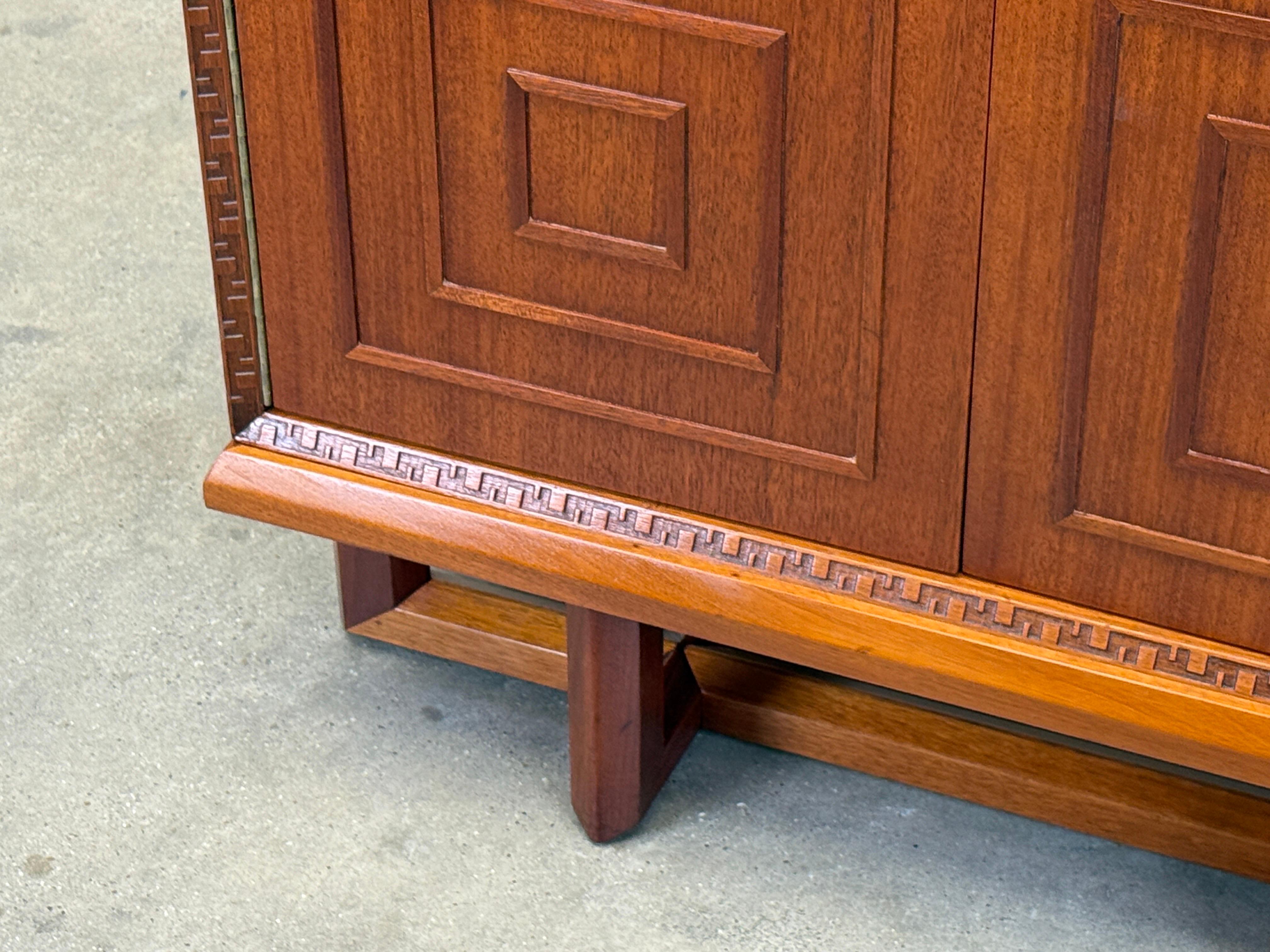 Frank Lloyd Wright Concentric Squares Cabinet for Henredon For Sale 2