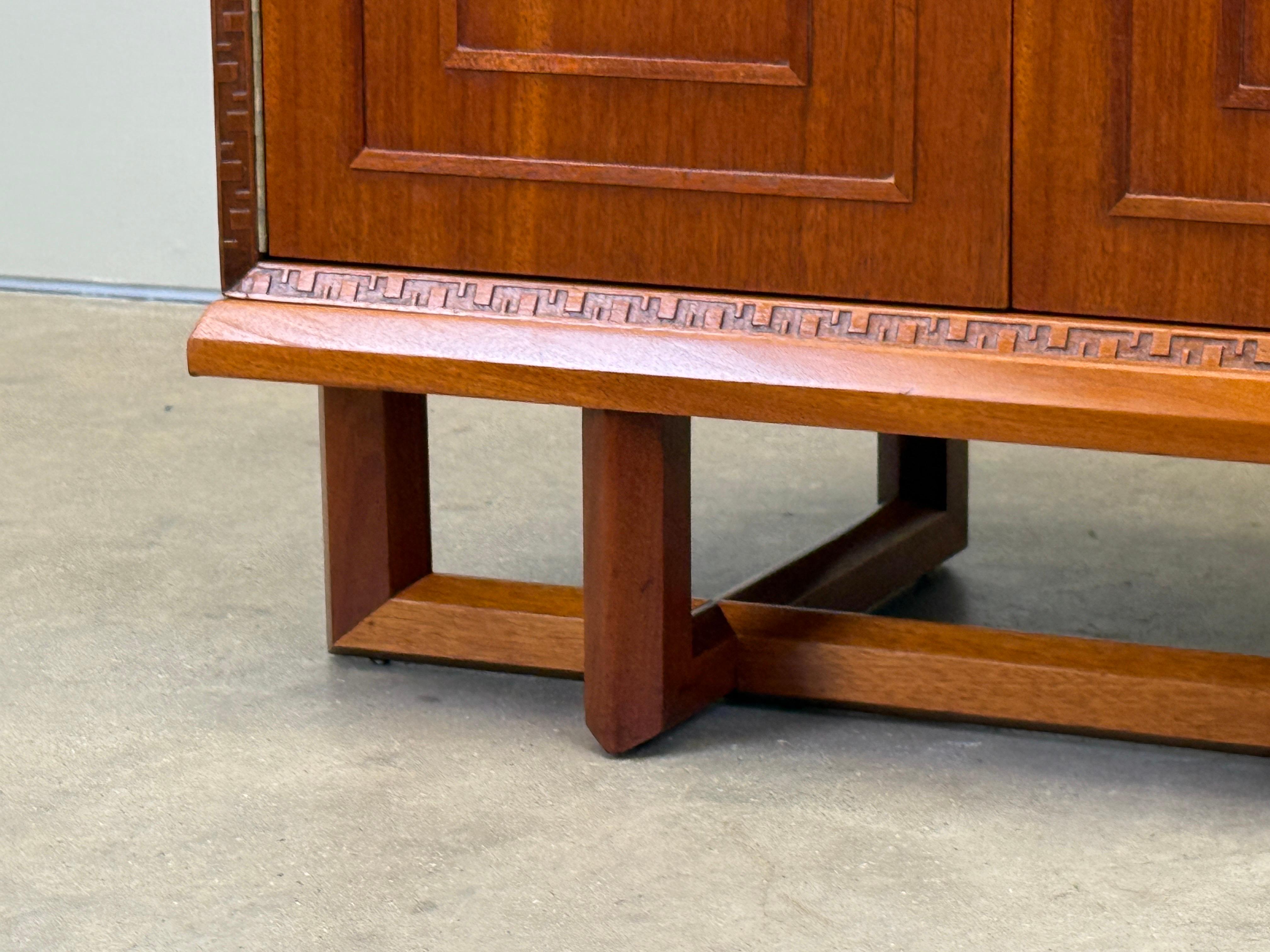 Frank Lloyd Wright Concentric Squares Cabinet for Henredon For Sale 9