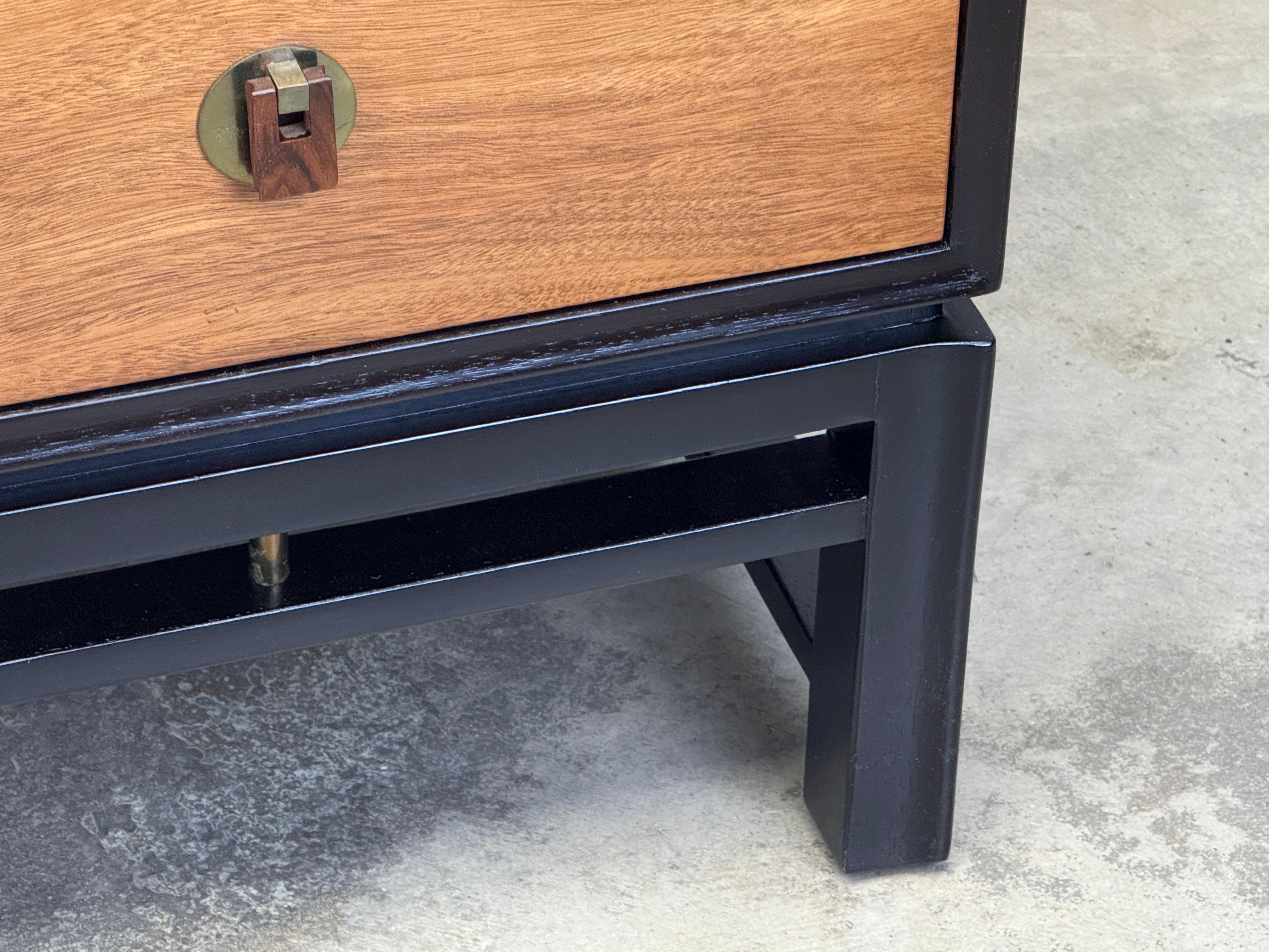 Edward Wormley for Dunbar Cabinet with Travertine Table For Sale 7