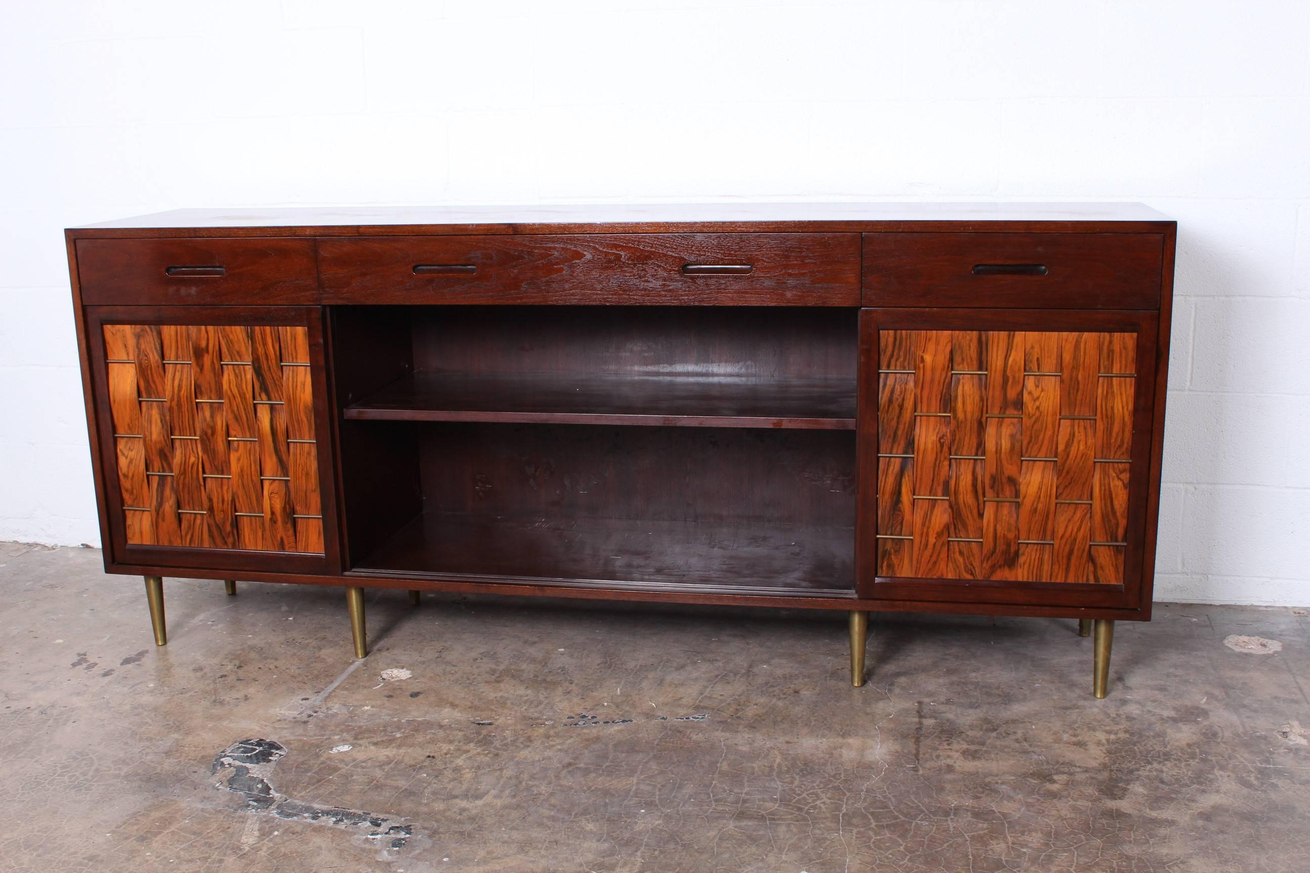 Woven Front Cabinet by Edward Wormley for Dunbar 4
