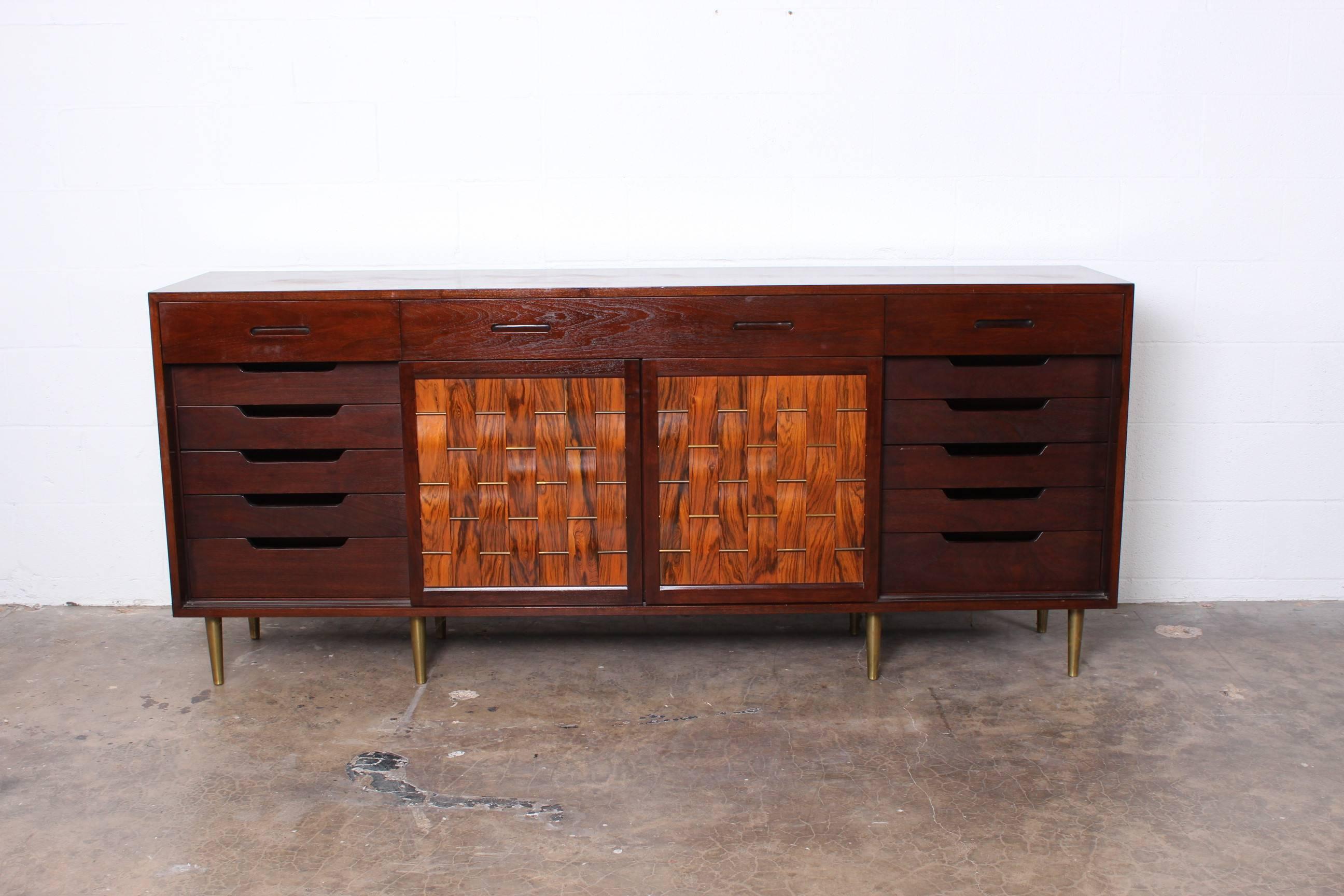 Woven Front Cabinet by Edward Wormley for Dunbar 5