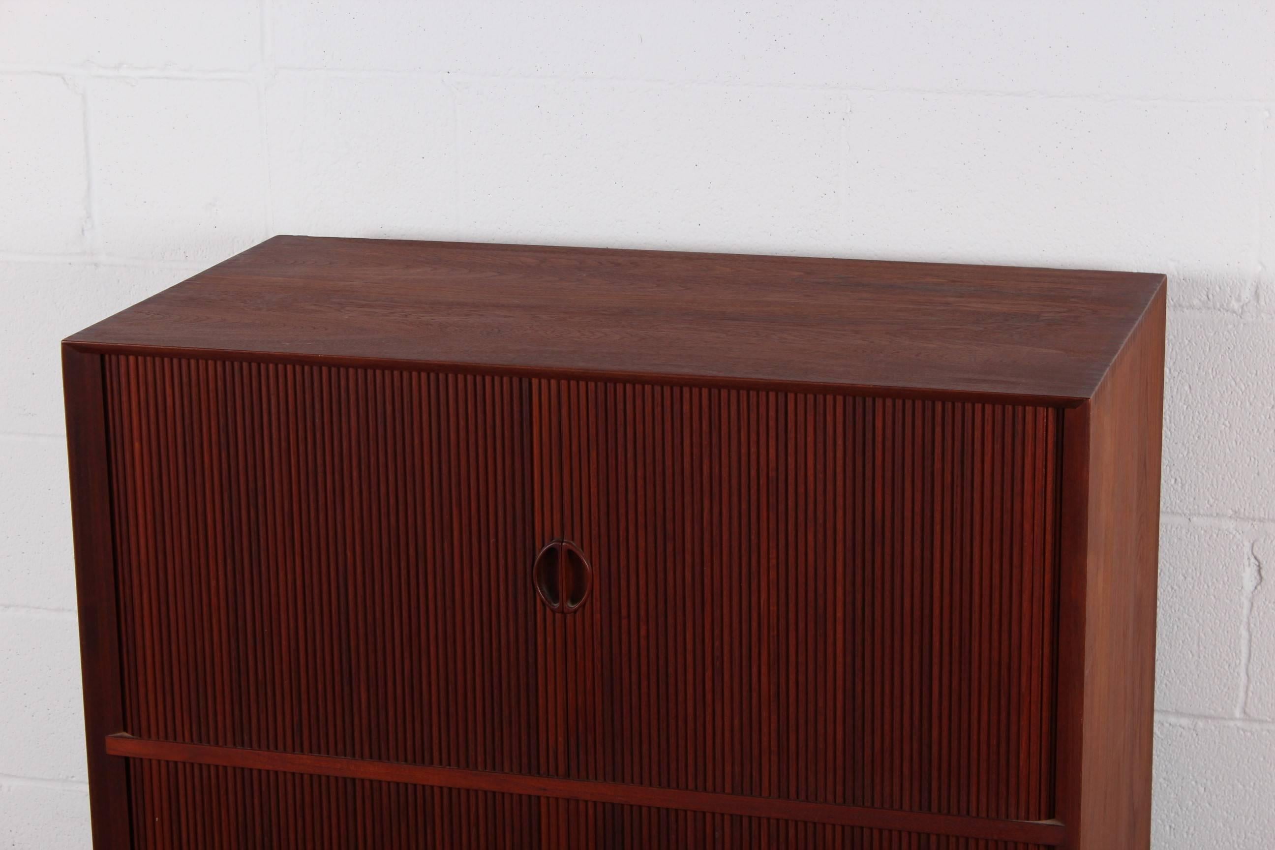 Mid-20th Century Tambour Cabinet by Peter Hvidt