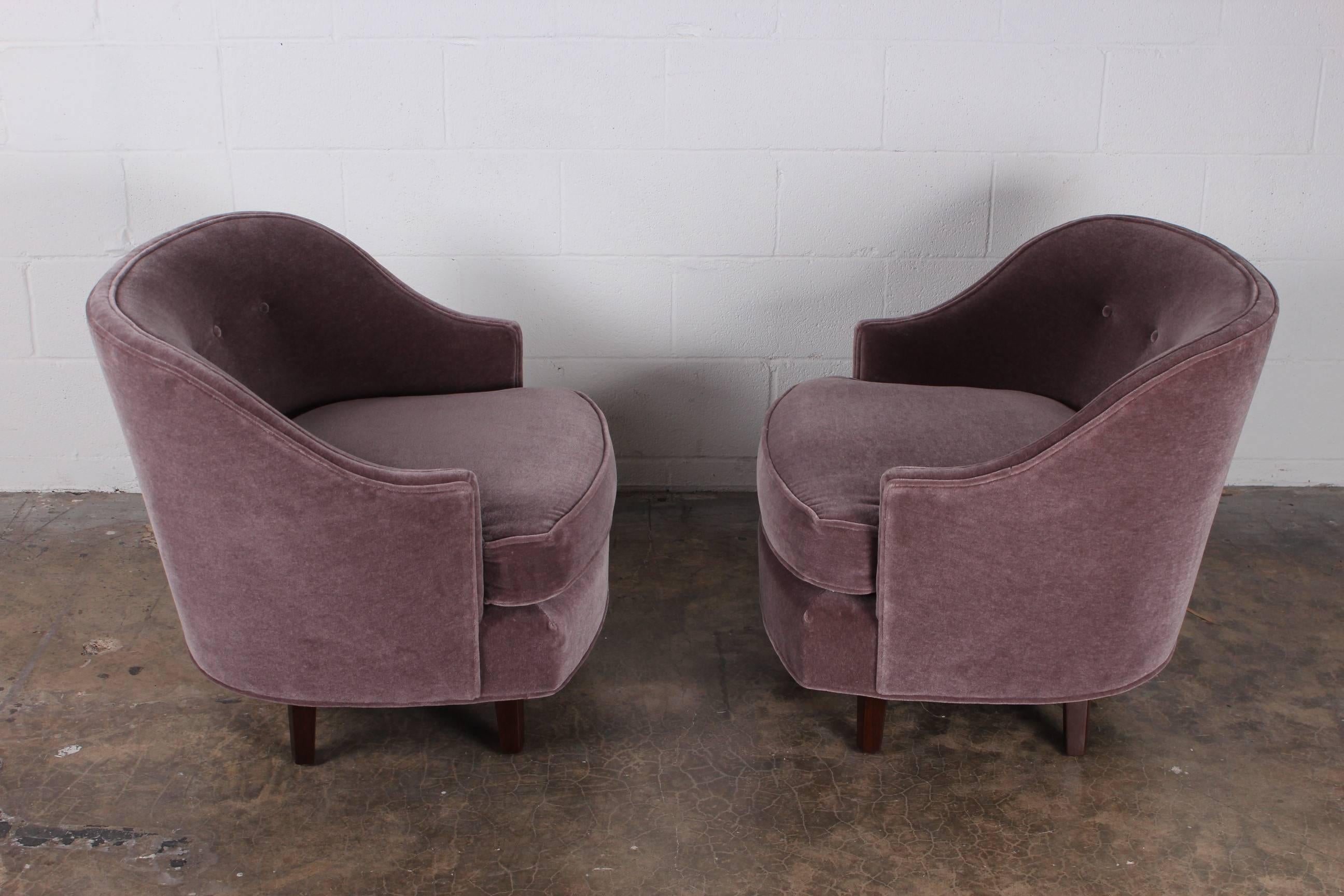 Pair of Dunbar Swivel Chairs by Edward Wormley 1