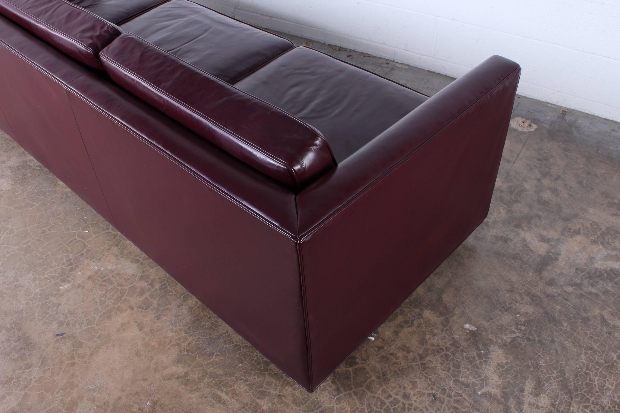 Sofa by Ward Bennett in Original Leather 3