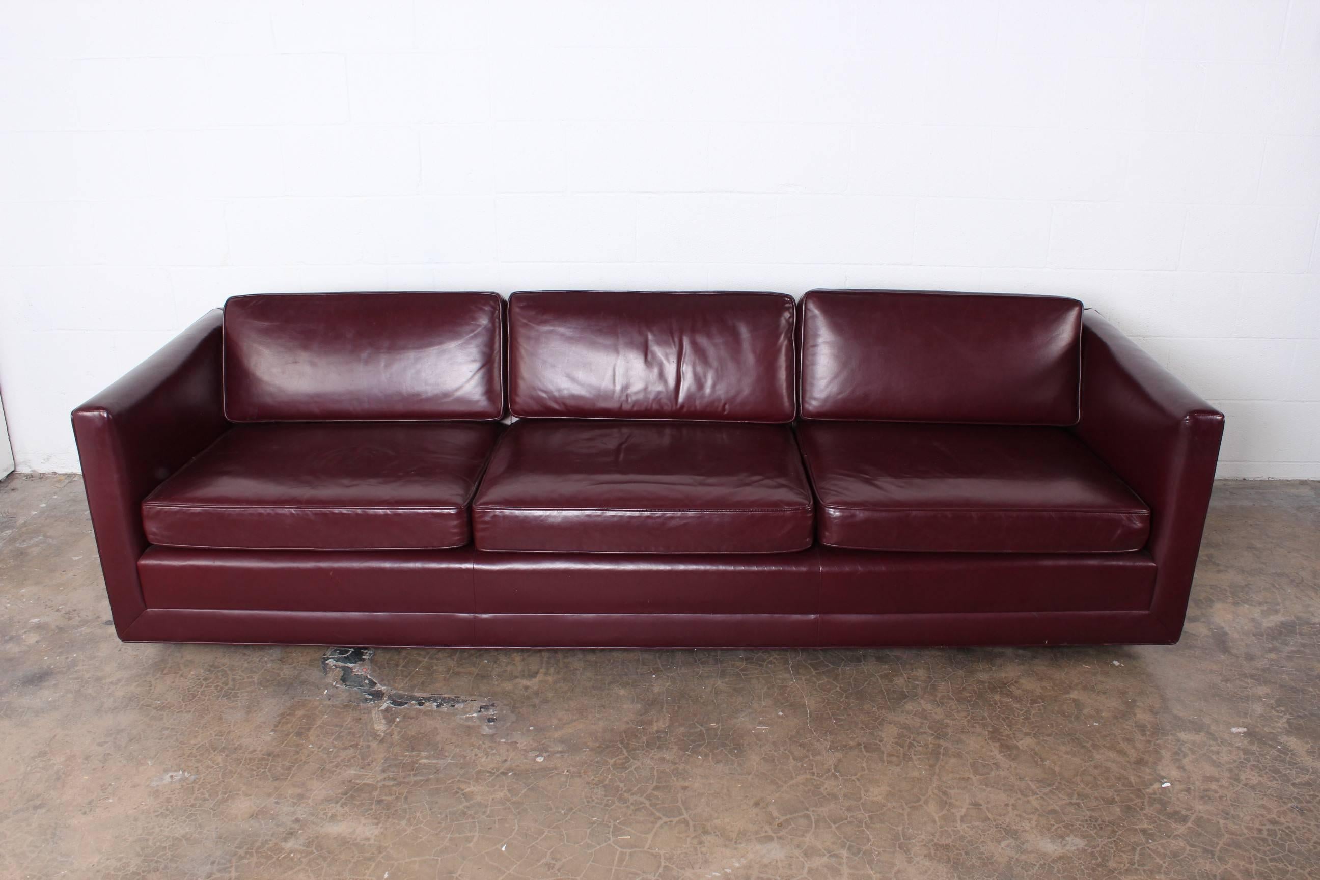 Sofa by Ward Bennett in Original Leather 5
