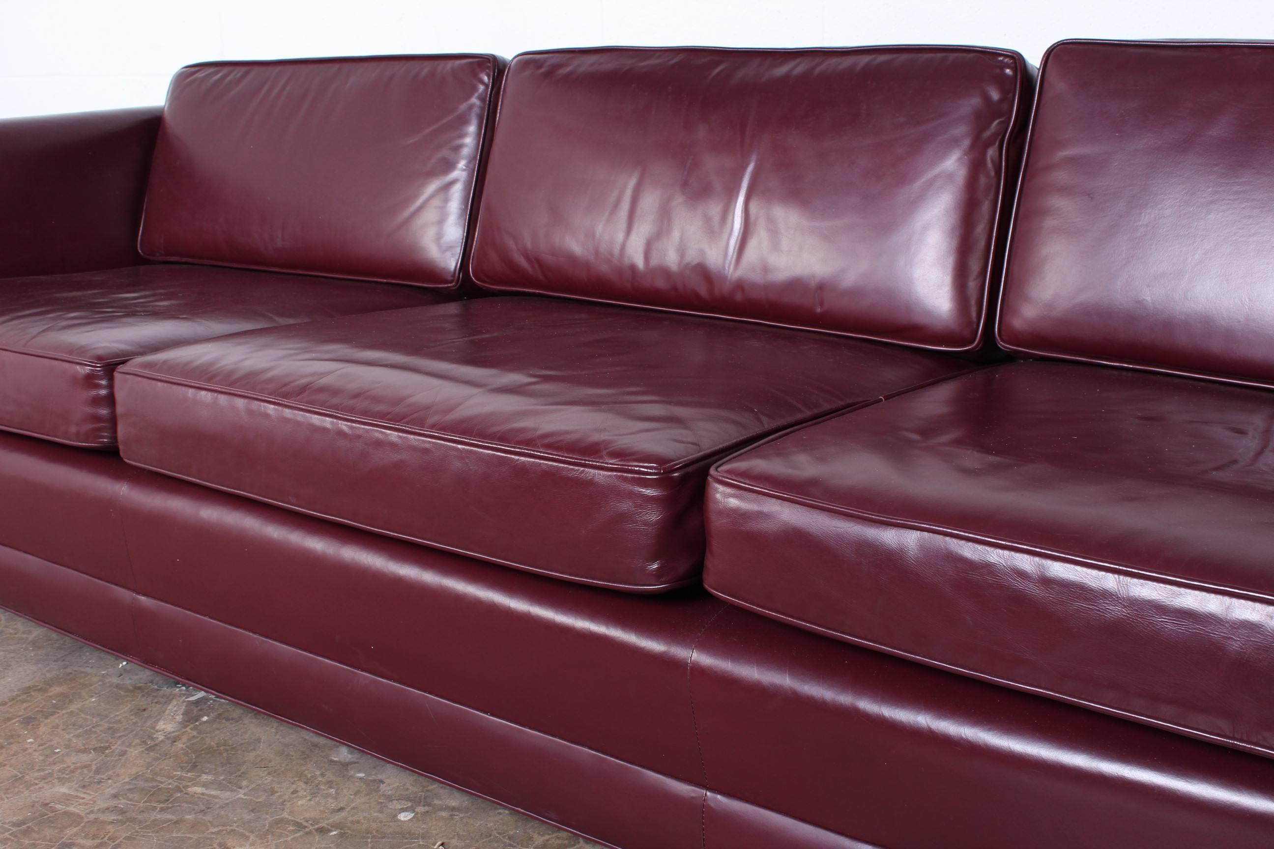 Sofa by Ward Bennett in Original Leather 4