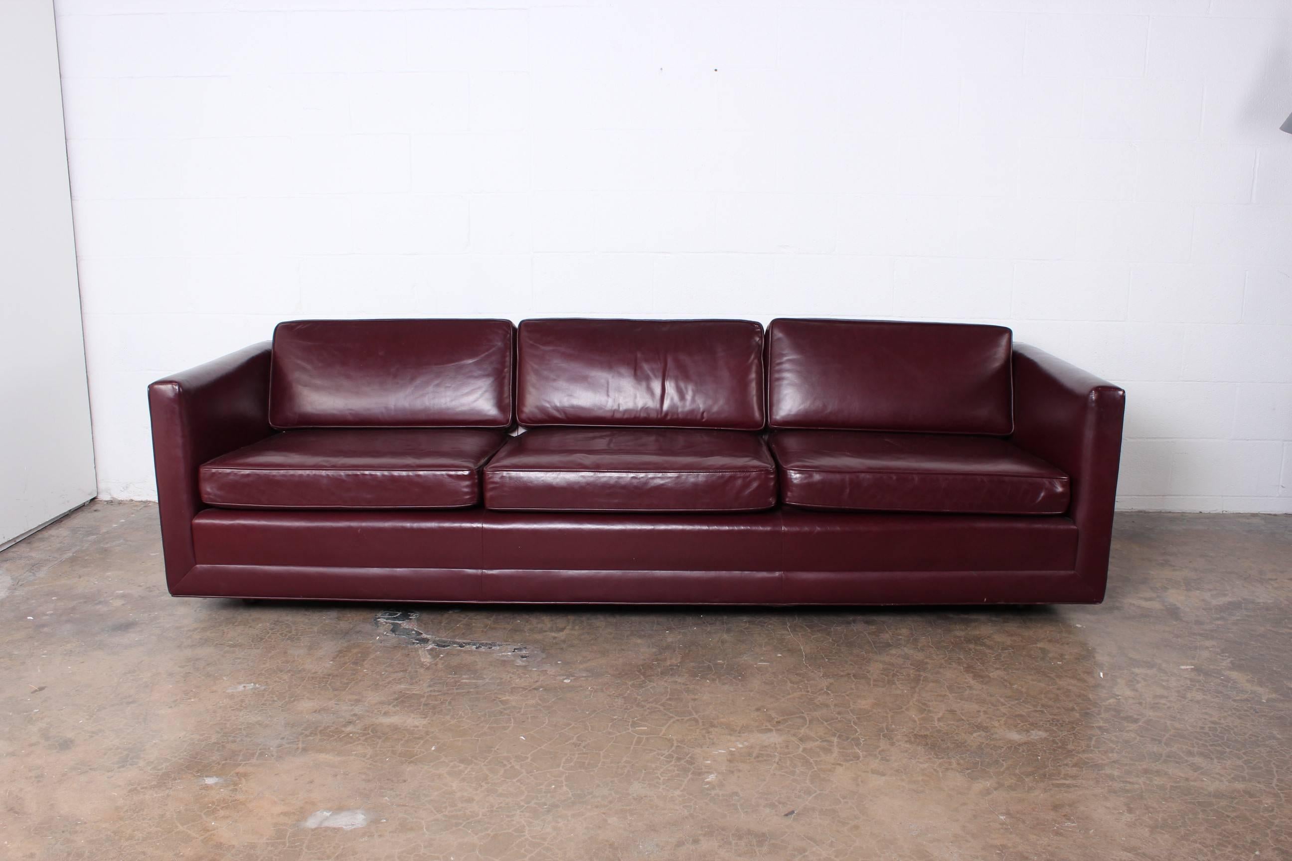 Sofa by Ward Bennett in Original Leather 6