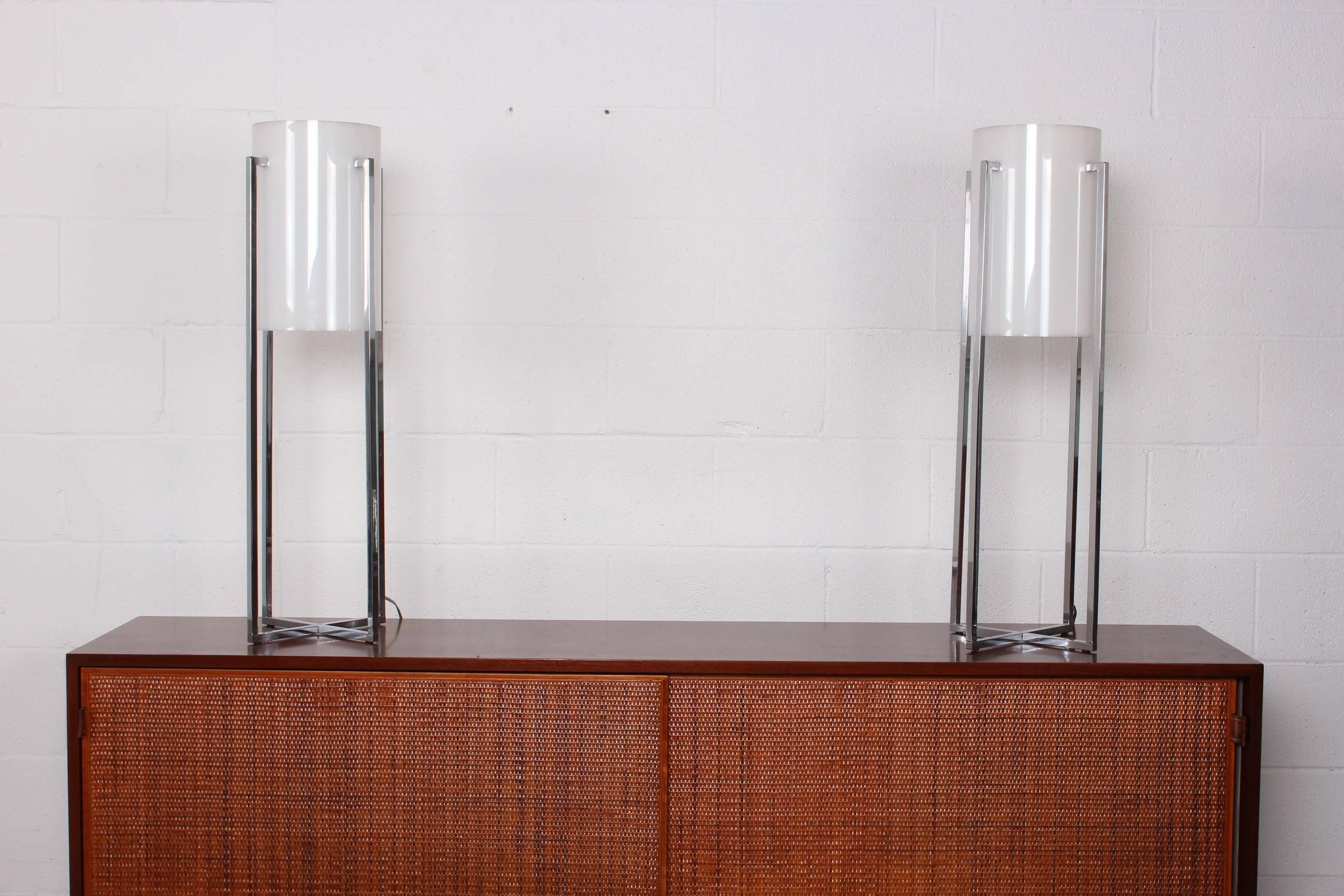Pair of Tall Table Lamps by Sonneman 5