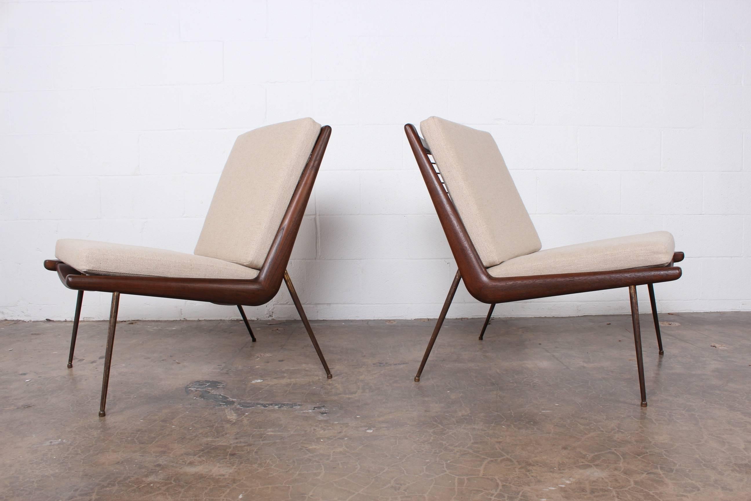 Pair of Lounge Chairs by Peter Hvidt and Orla Mølgaard-Nielsen In Good Condition In Dallas, TX