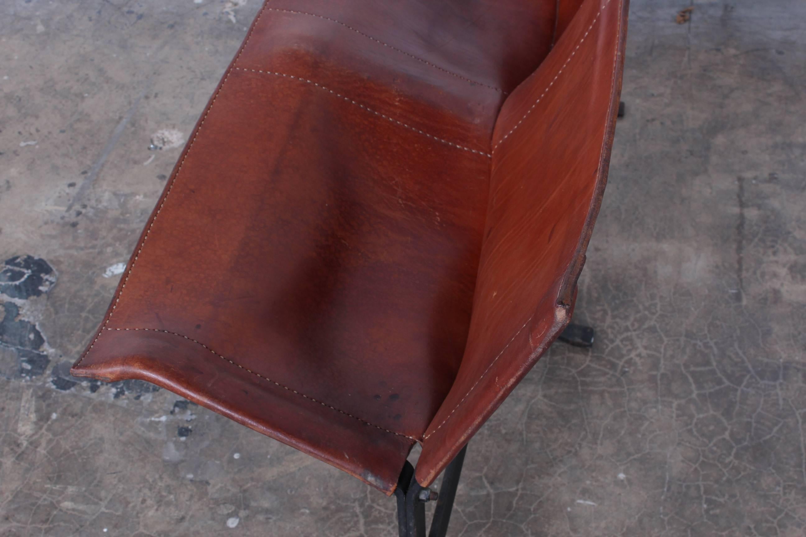 Leather Bench by Max Gottschalk In Good Condition In Dallas, TX