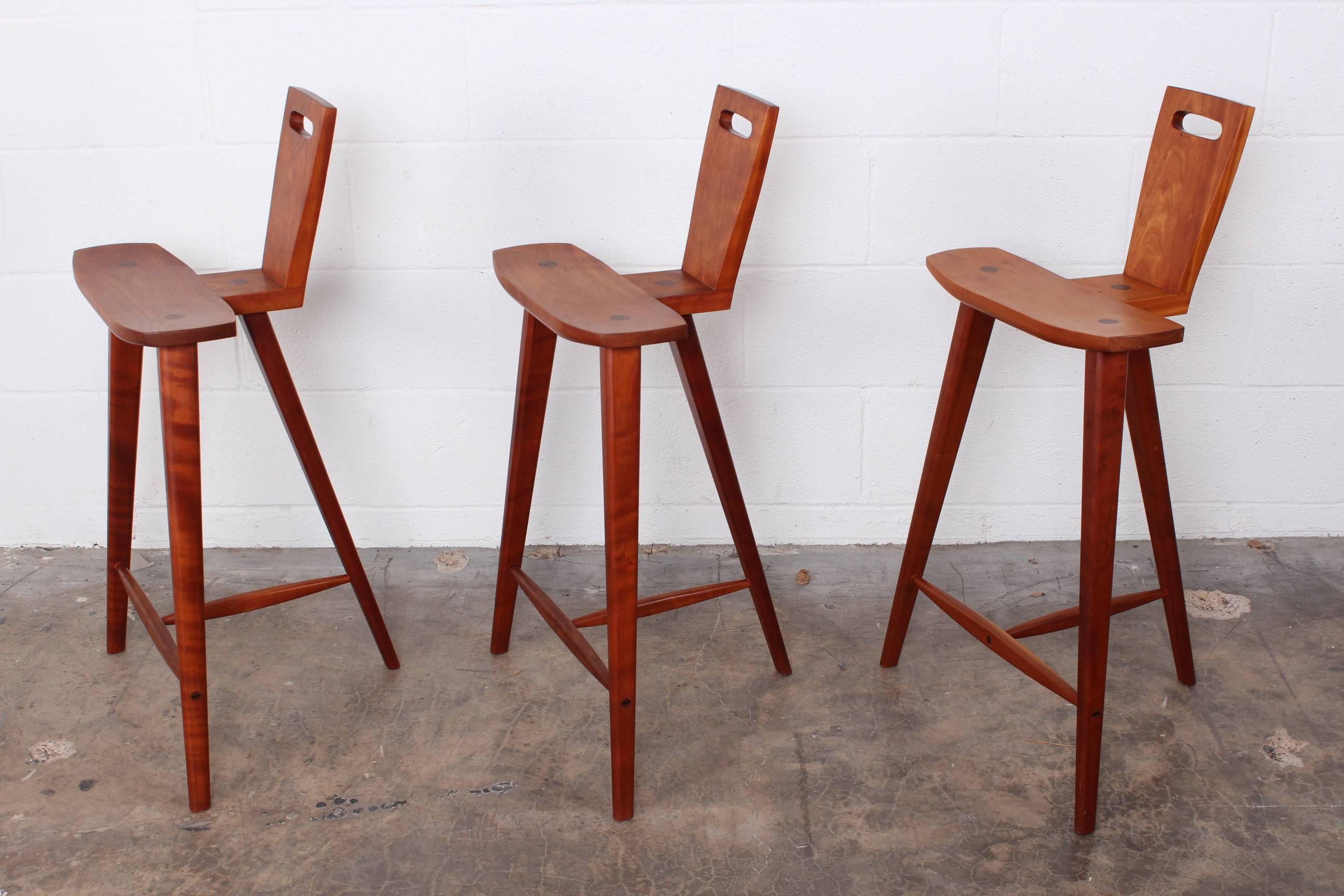 Late 20th Century Three Barstools in the style of Tage Frid