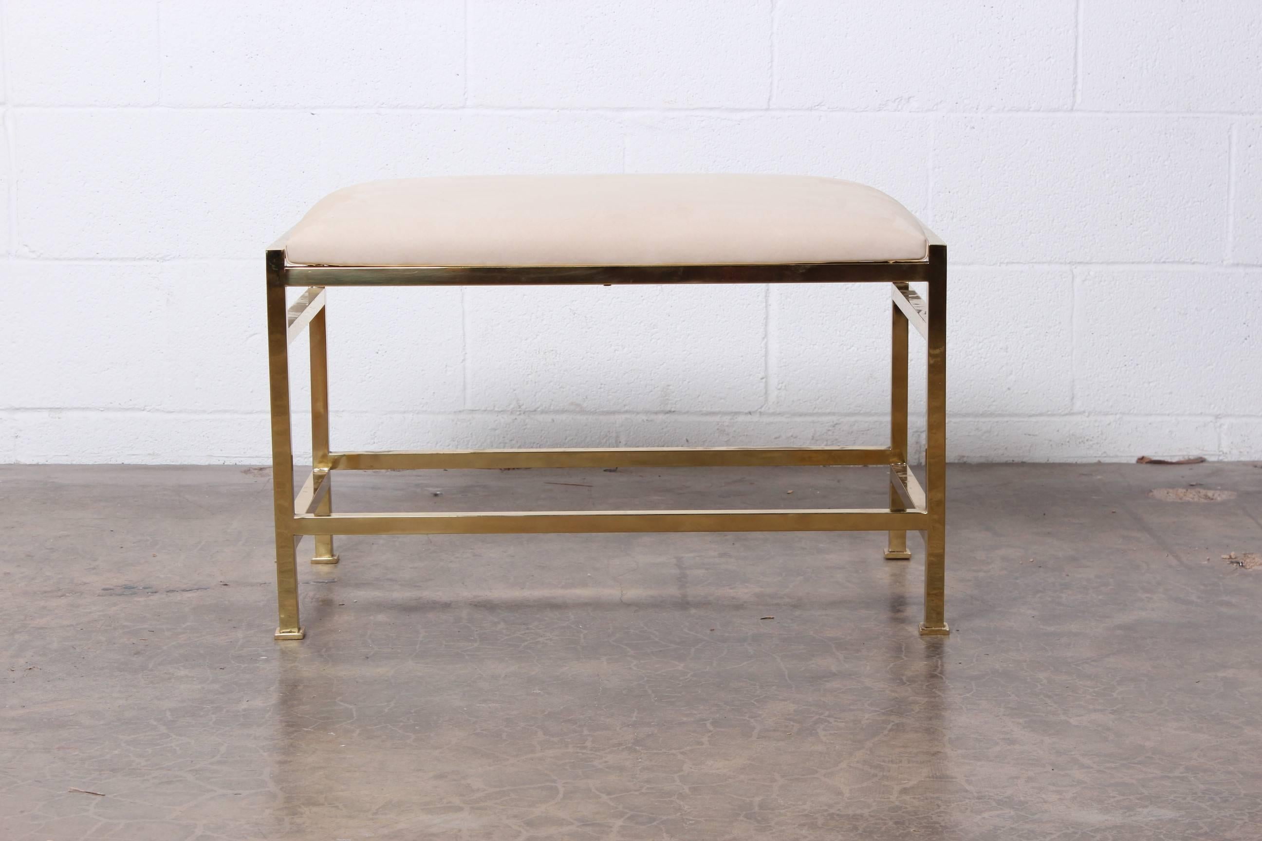 Brass Bench and Table by Edward Wormley for Dunbar 4