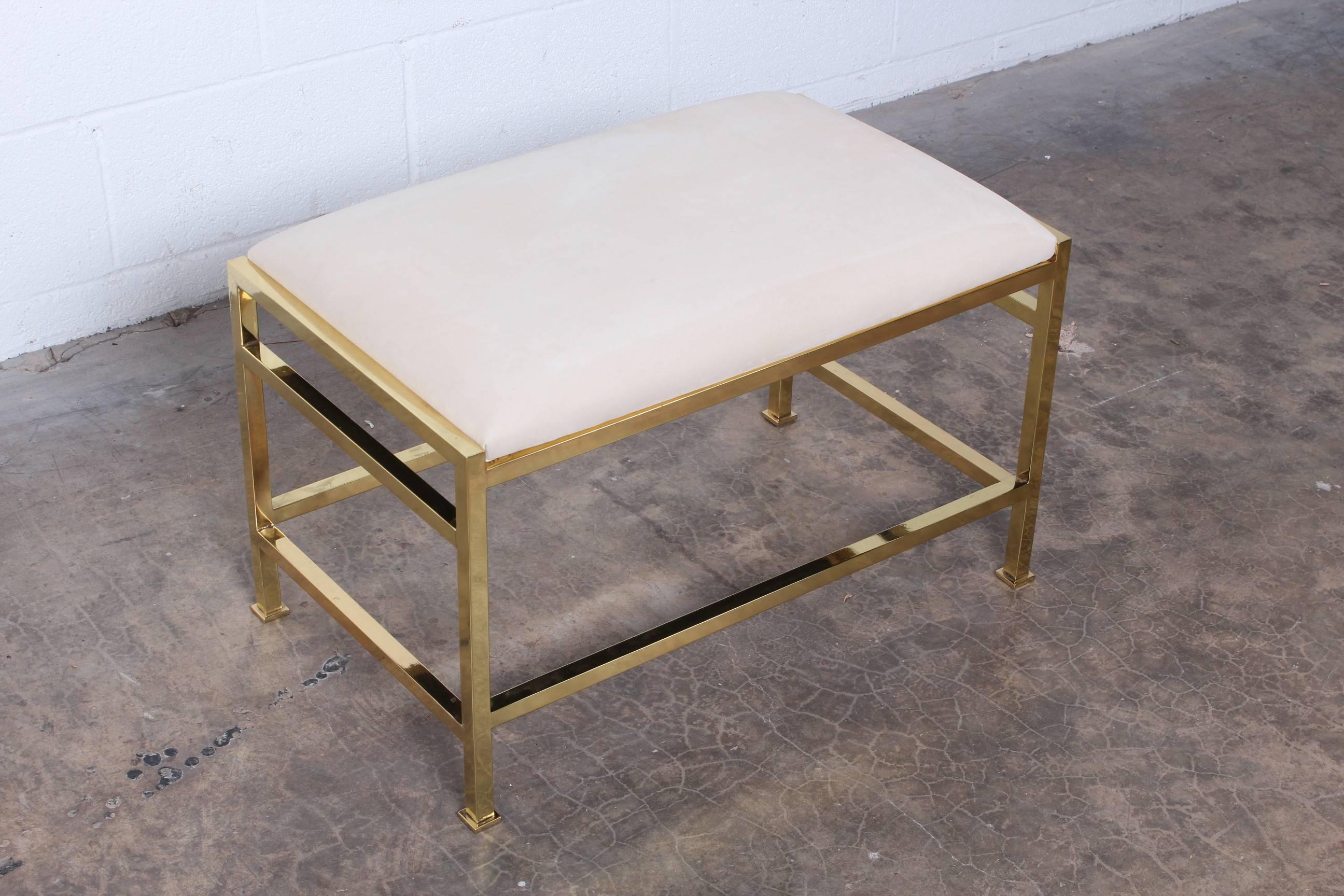 Brass Bench and Table by Edward Wormley for Dunbar 6