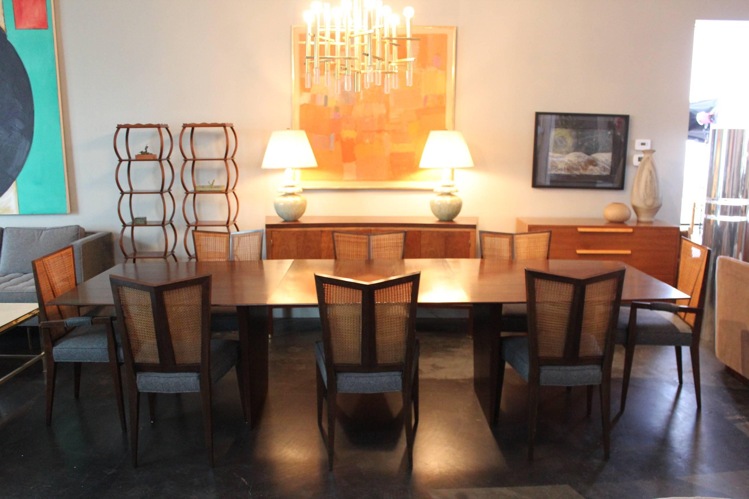 Eight V-Back Dining Chairs by Baker 6