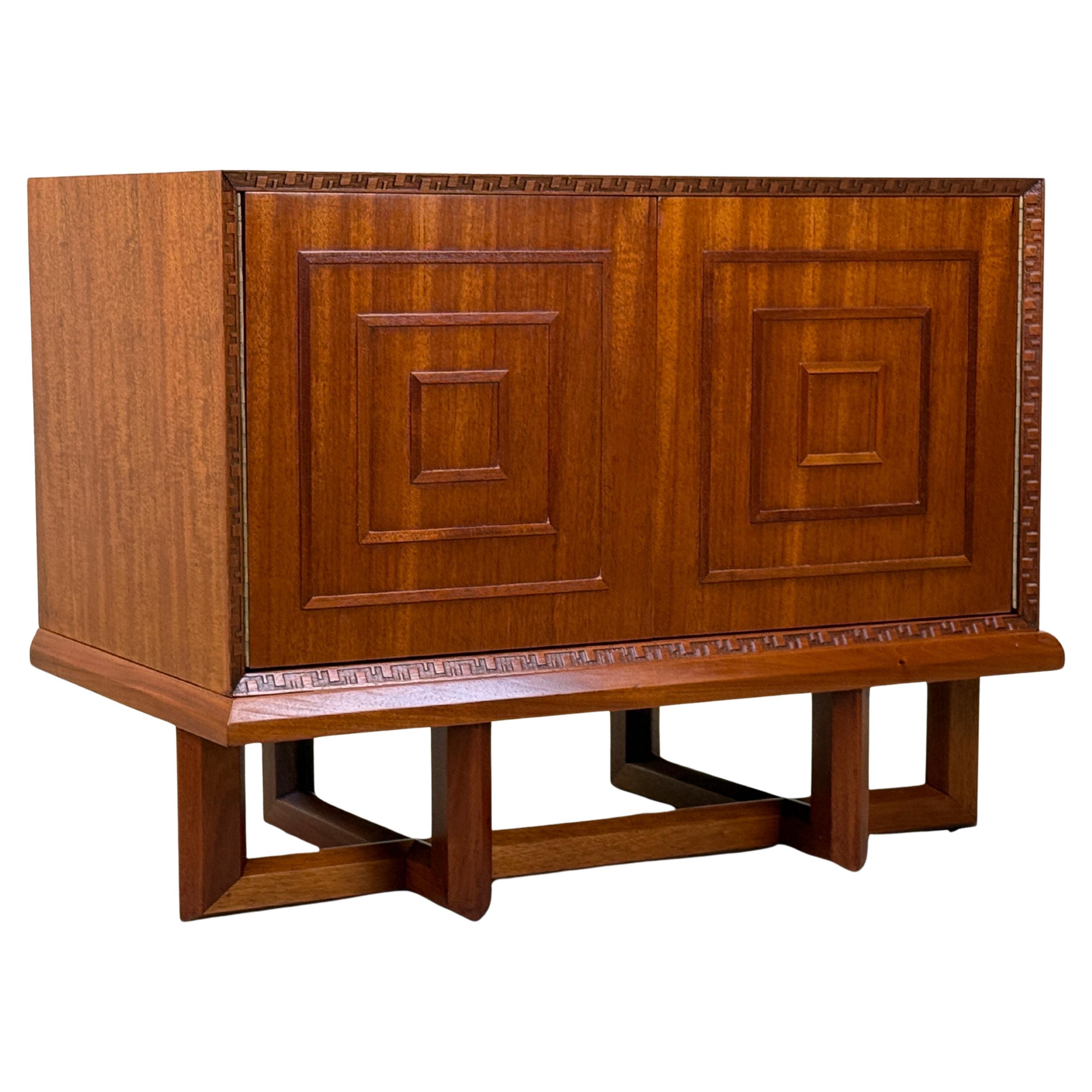 Frank Lloyd Wright Concentric Squares Cabinet for Henredon For Sale