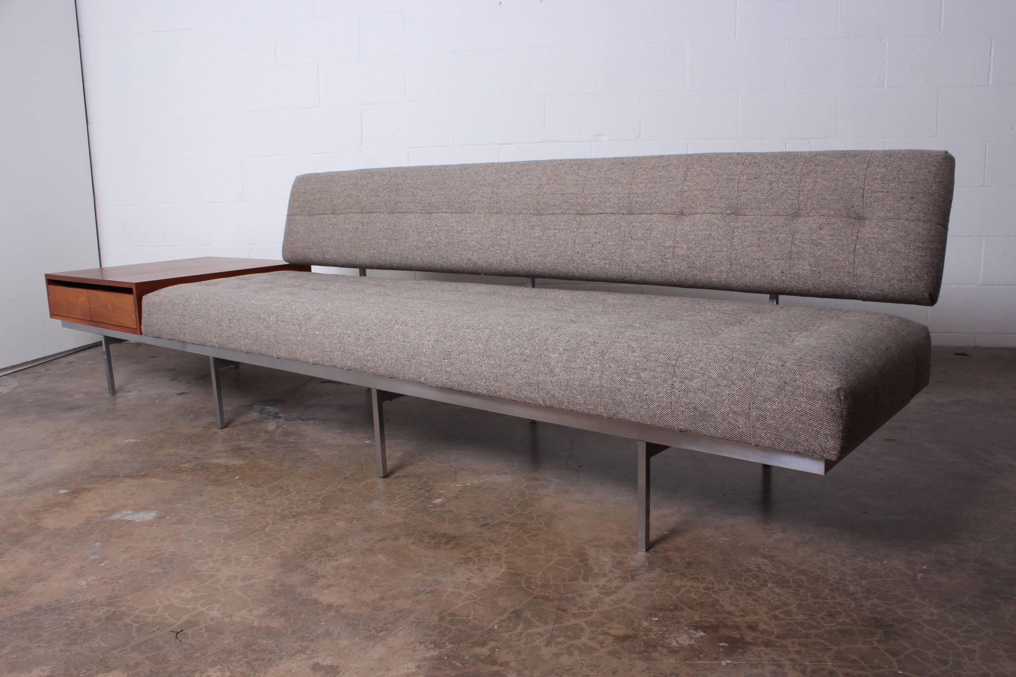 Florence Knoll Sofa with Attached Cabinet 2