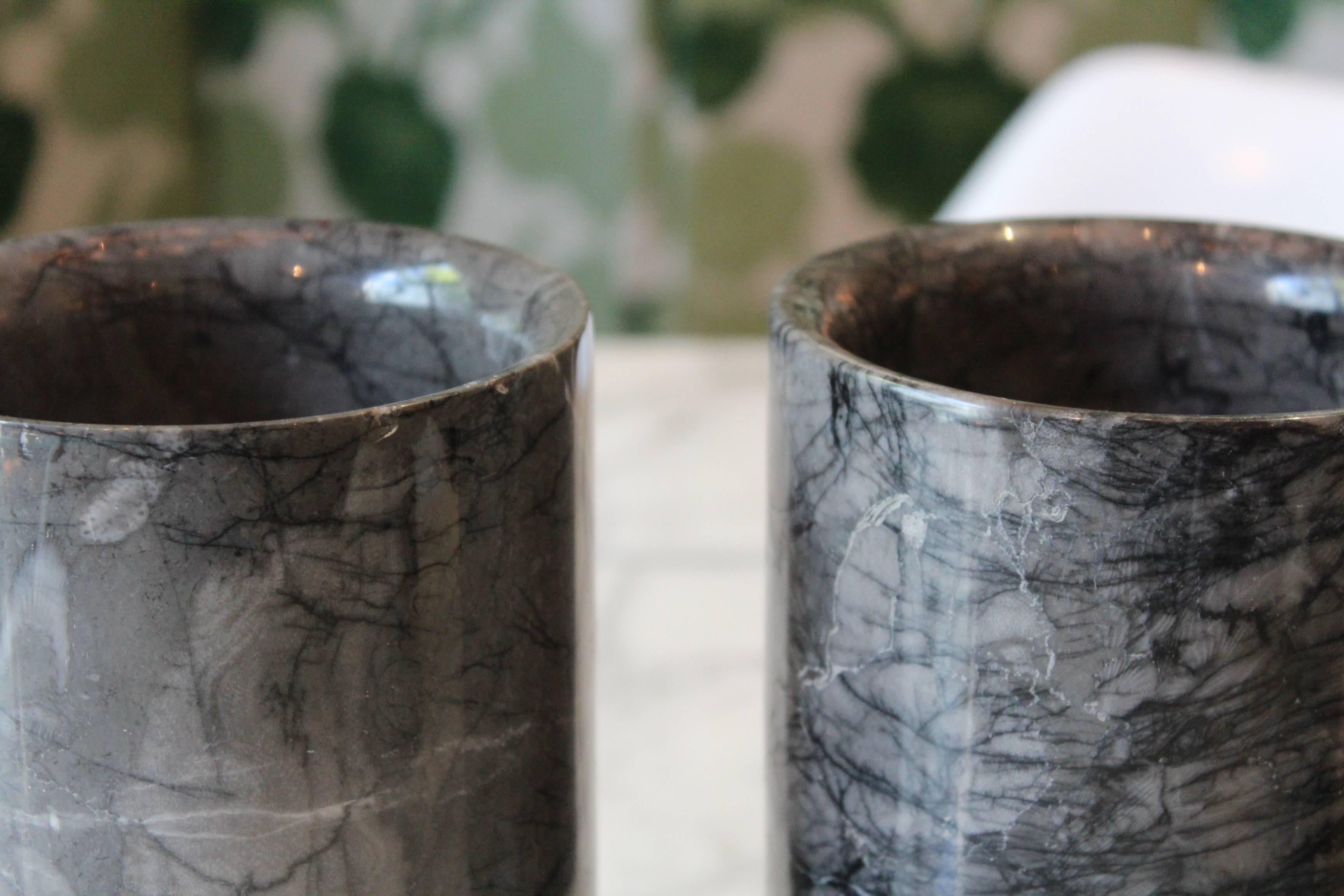 Pair of Reversible Marble Vases by Angelo Mangiarotti  5