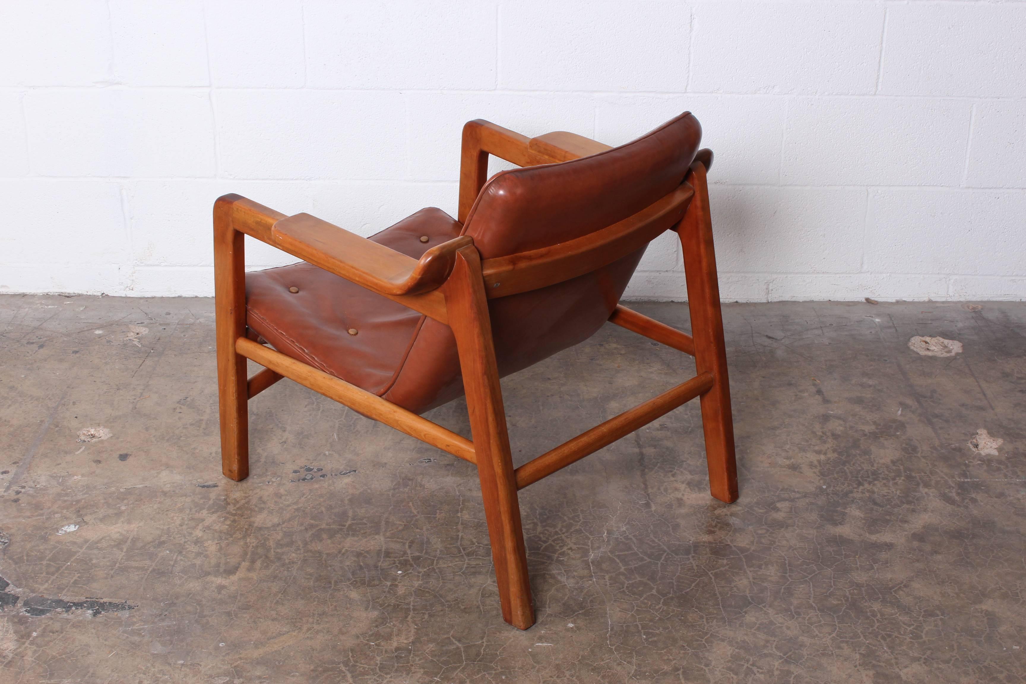 Tove & Edvard Kindt-Larsen 'Fireplace' Lounge Chair in Original Leather 6