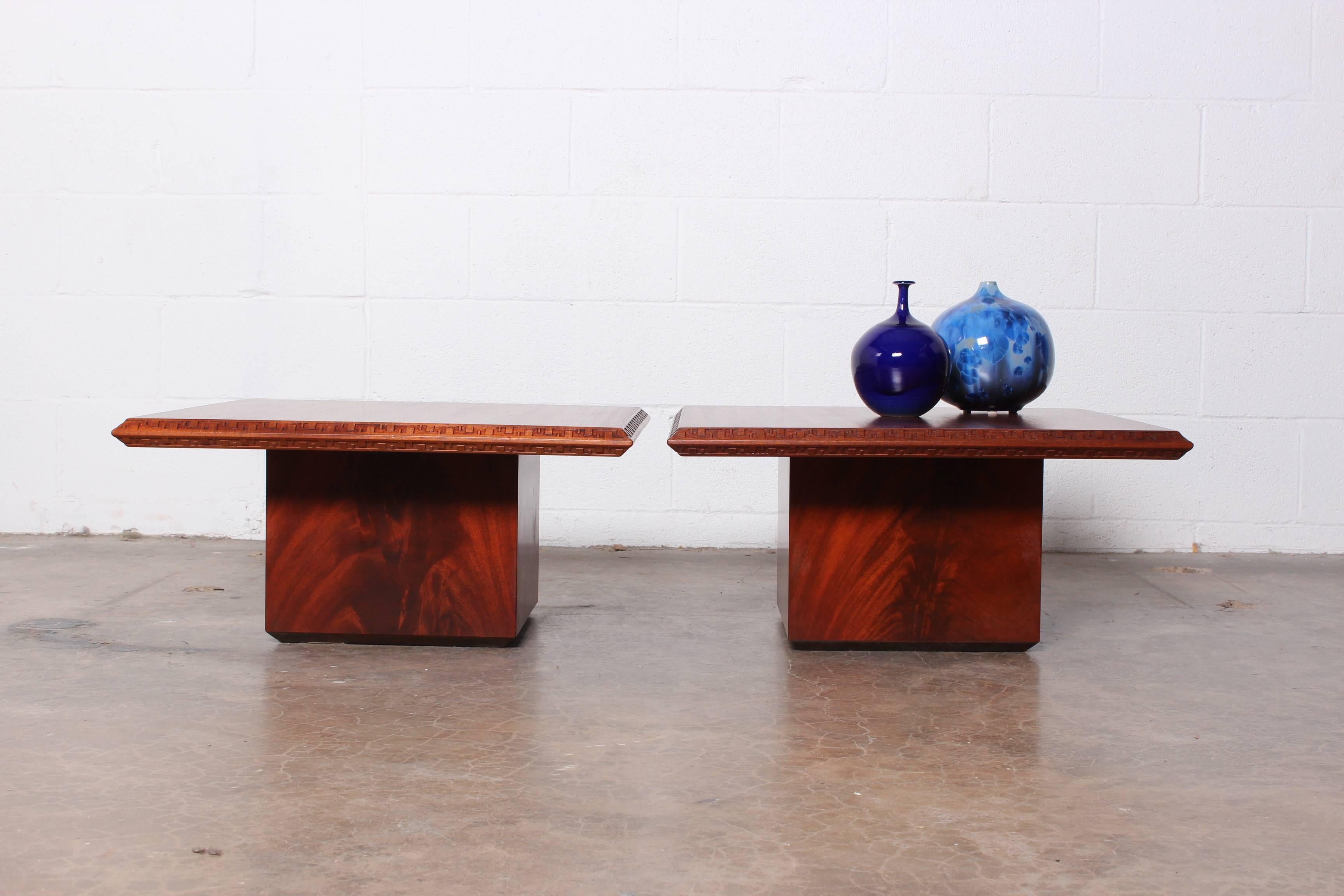 Pair of Frank Lloyd Wright Tables for Heritage Henredon 5