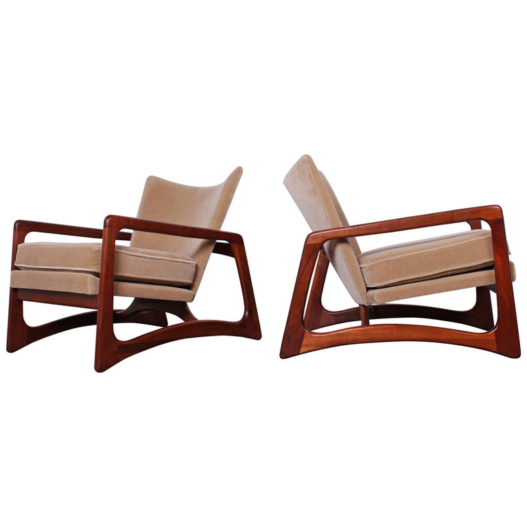 Pair of Lounge Chairs by Adrian Pearsall For Sale at 1stDibs