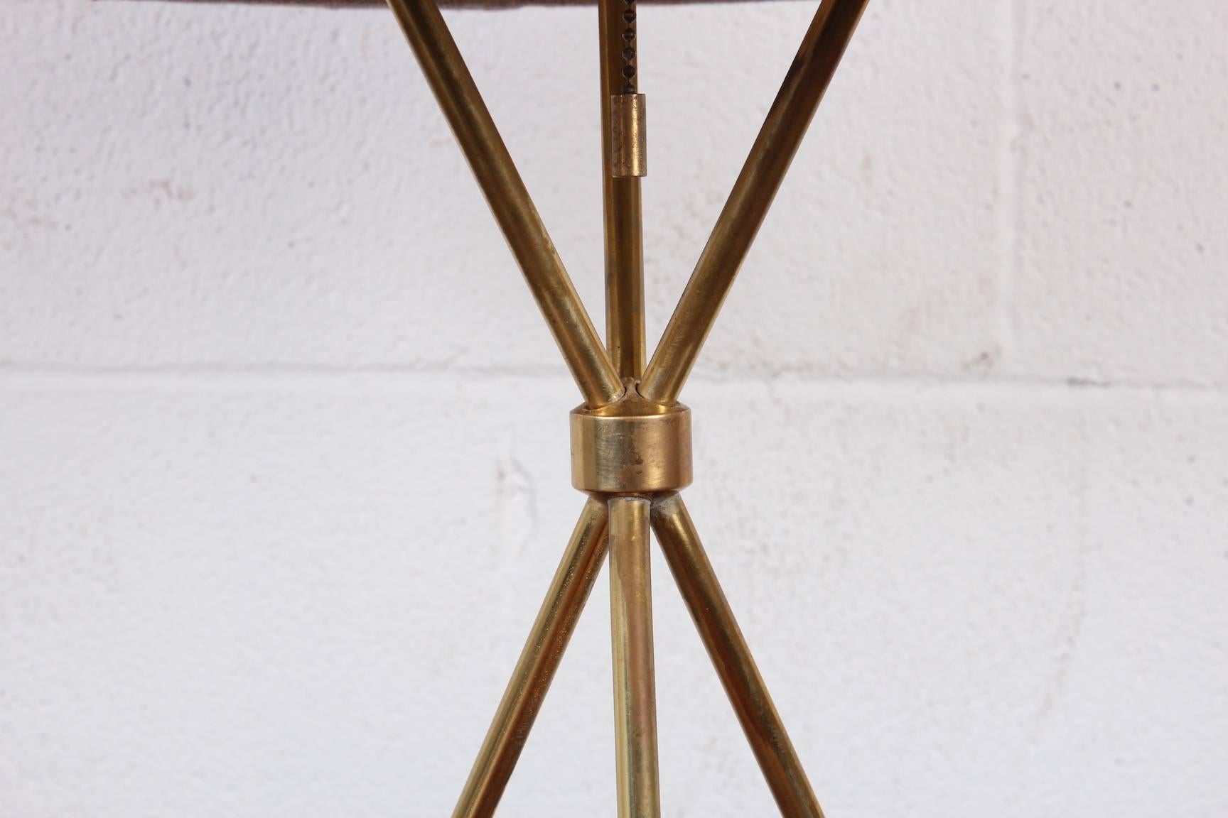 Mid-20th Century Brass Tripod Table Lamp by T.H. Robsjohn-Gibbings