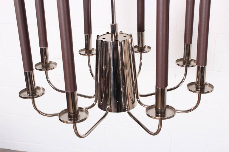 Mid-20th Century Large Chandelier by Tommi Parzinger For Sale