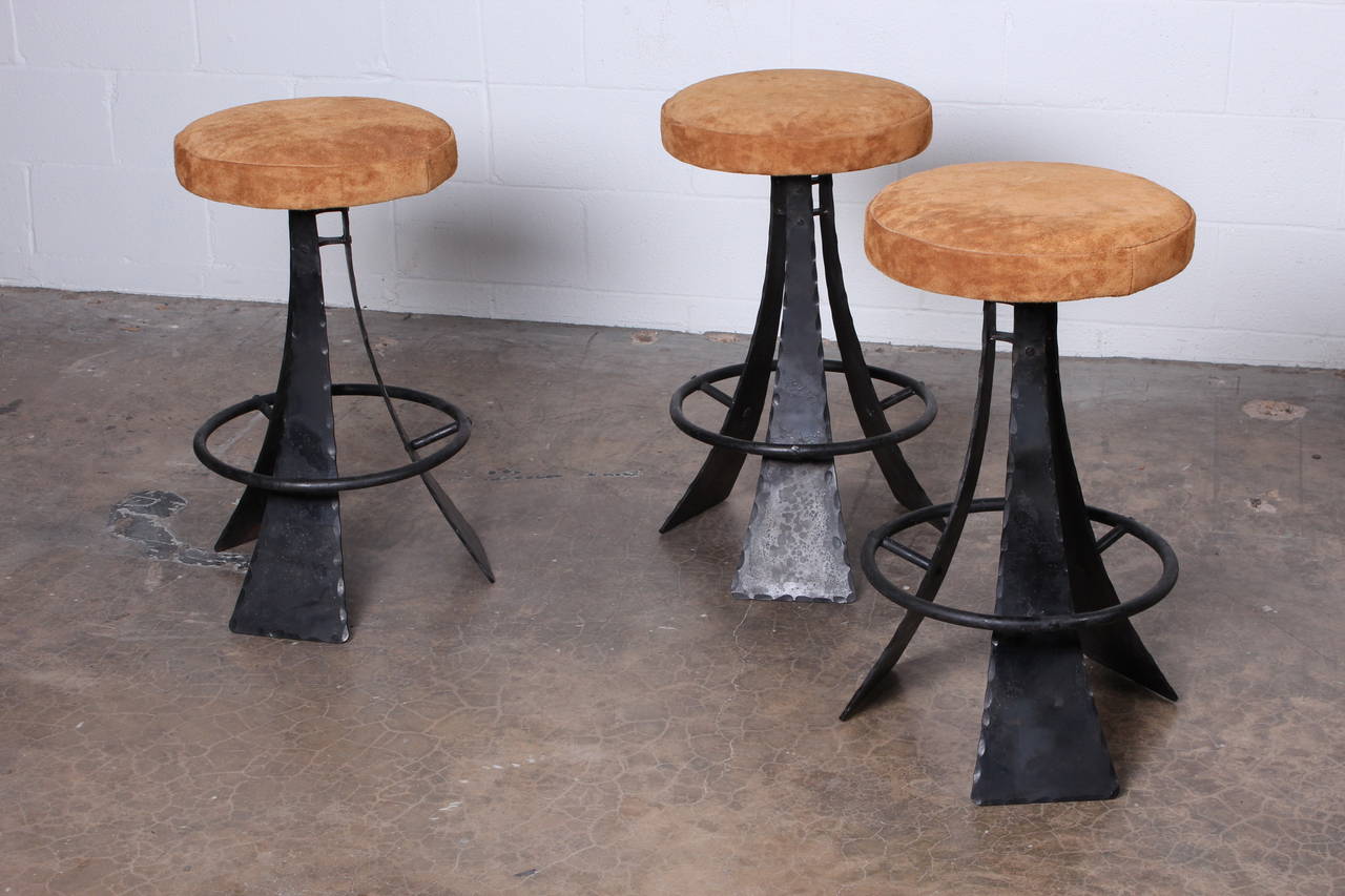 Taburetes de bar de acero forjado Diseñados por John Baldasare en venta 6