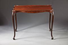 Serpentine Mahogany Hepplewhite Period Tea or Silver Table, circa 1770