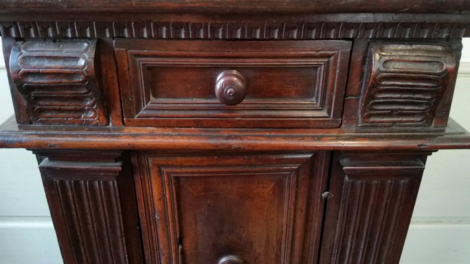 18th Century and Earlier Italian Renaissance Walnut Cabinet For Sale