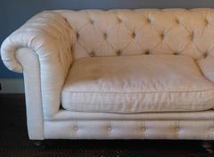 Modern Linen Chesterfield