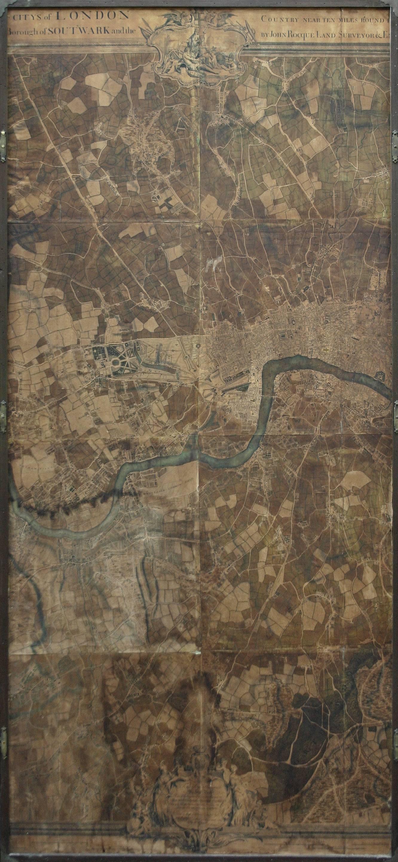 Original Map of London by John Rocque, 1741-1745 For Sale 2