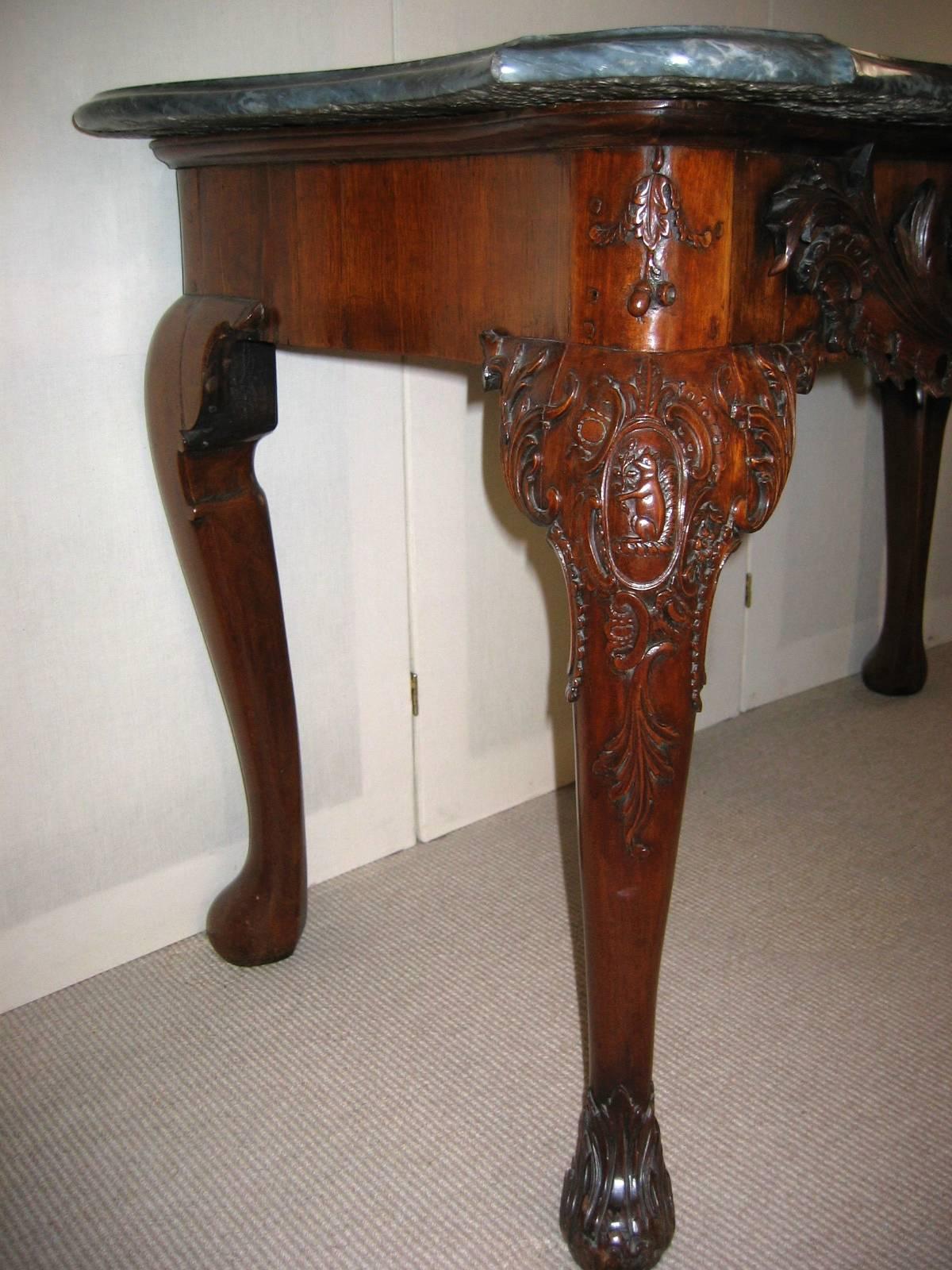 Carved Scottish or Irish Console with Coat of Arms For Sale