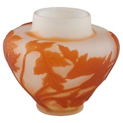 Emile Galle Miniature Cameo Poppy Vase c1905