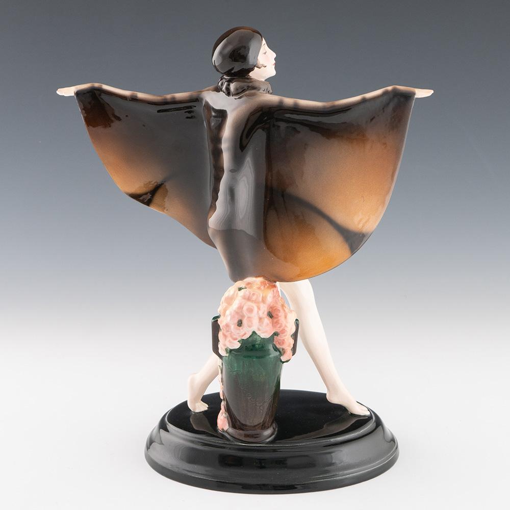 Art déco Goldscheider L'oiseau capturé par Josef Lorenzl c1925 en vente