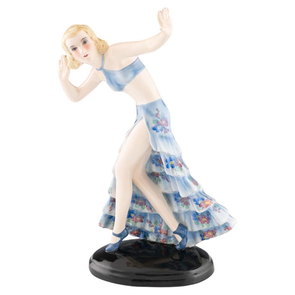 Figure de danseuse en or de Josef Lorenzl c1925 en vente