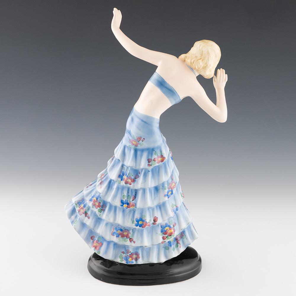 Art déco Figure de danseuse en or de Josef Lorenzl c1925 en vente