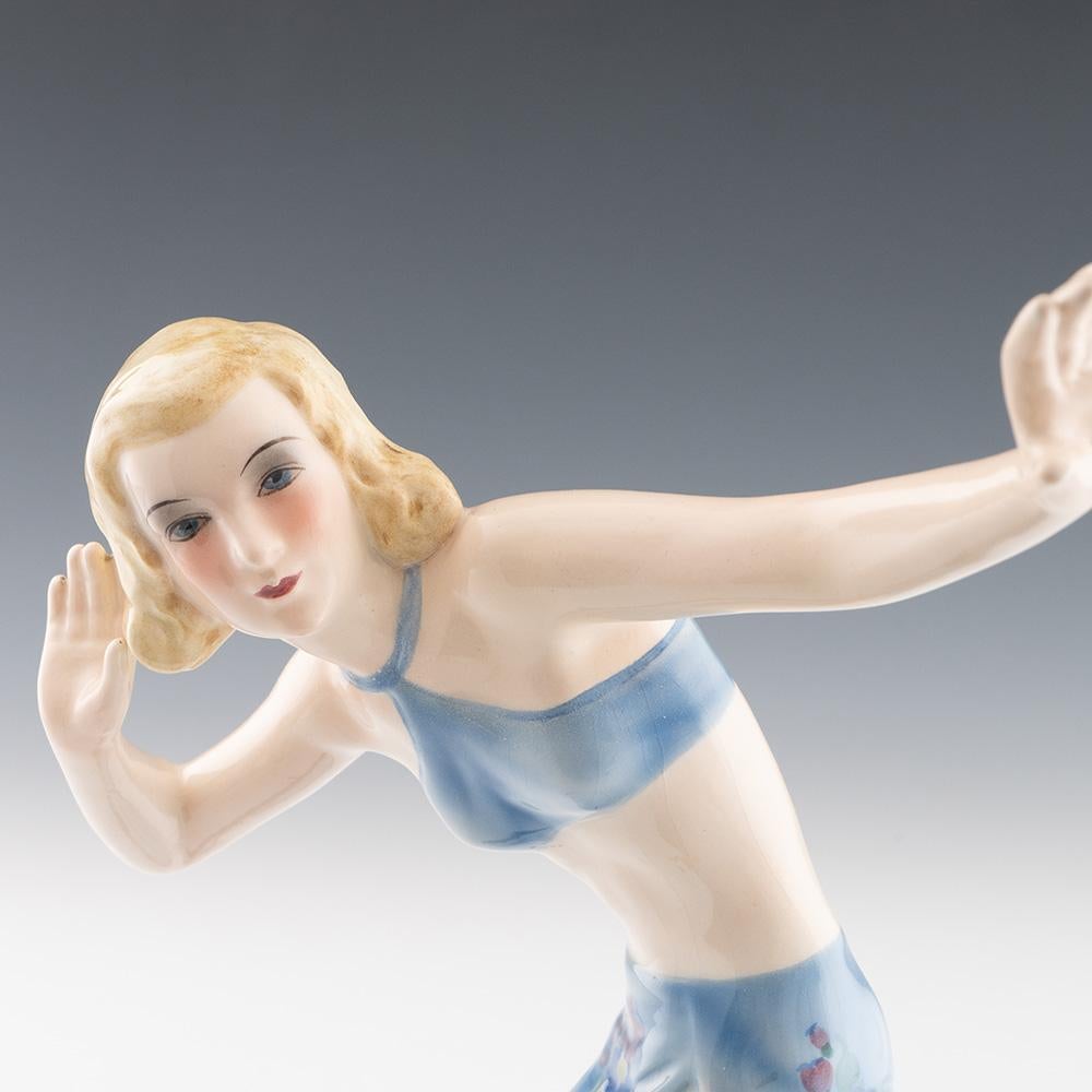 Figure de danseuse en or de Josef Lorenzl c1925 Bon état - En vente à Tunbridge Wells, GB