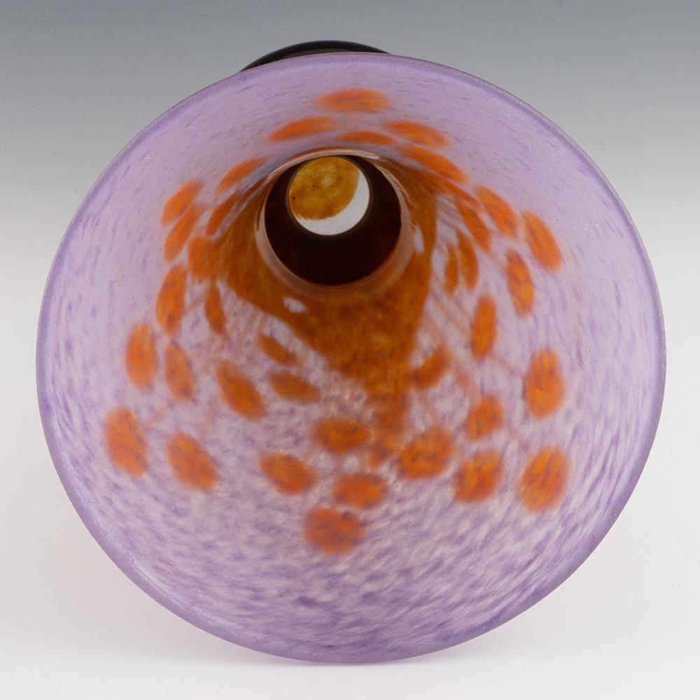 XX secolo Vaso di vetro Schneider Verre Francais Cameo dei primi tempi in vendita
