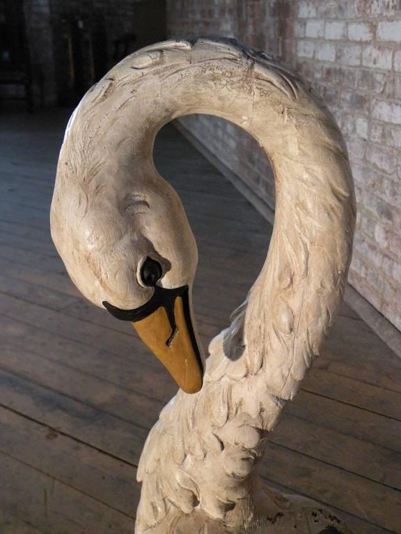 18th Century Rococo German Painted and Gilt Wine Cooler in the Form of a Swan  For Sale 2