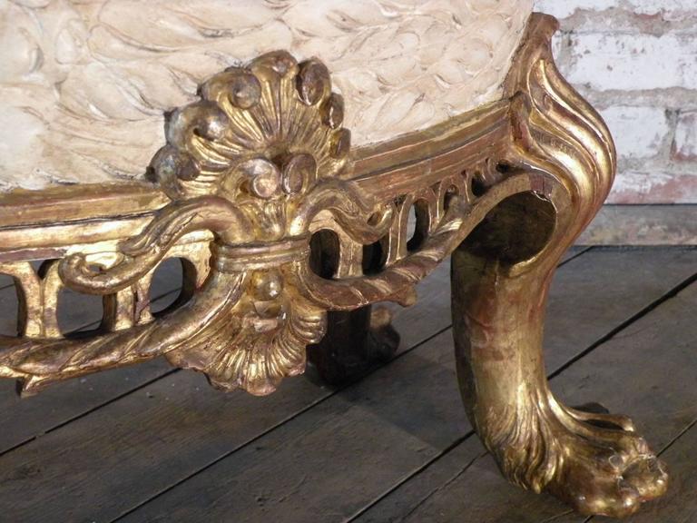 18th Century Rococo German Painted and Gilt Wine Cooler in the Form of a Swan  For Sale 3