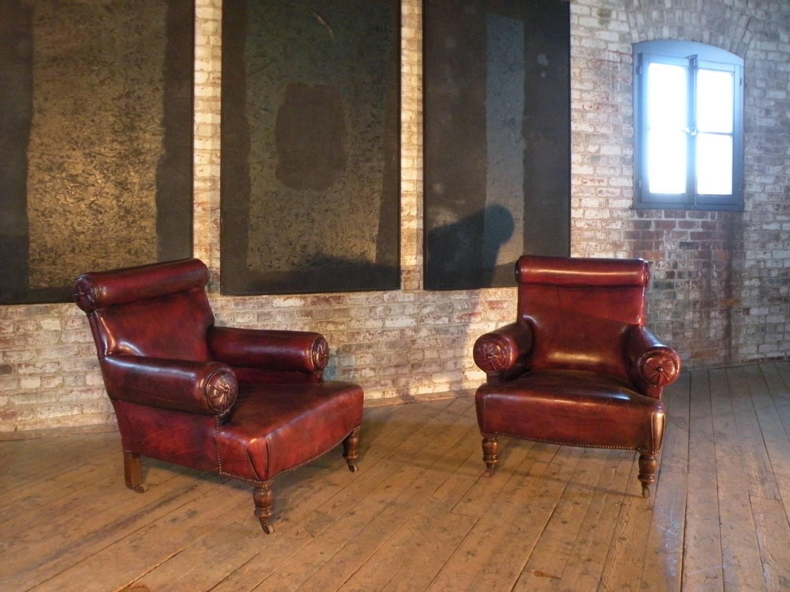 large leather chairs