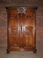 Late 17th Century Monumental  French Louis XIV Walnut Armoire